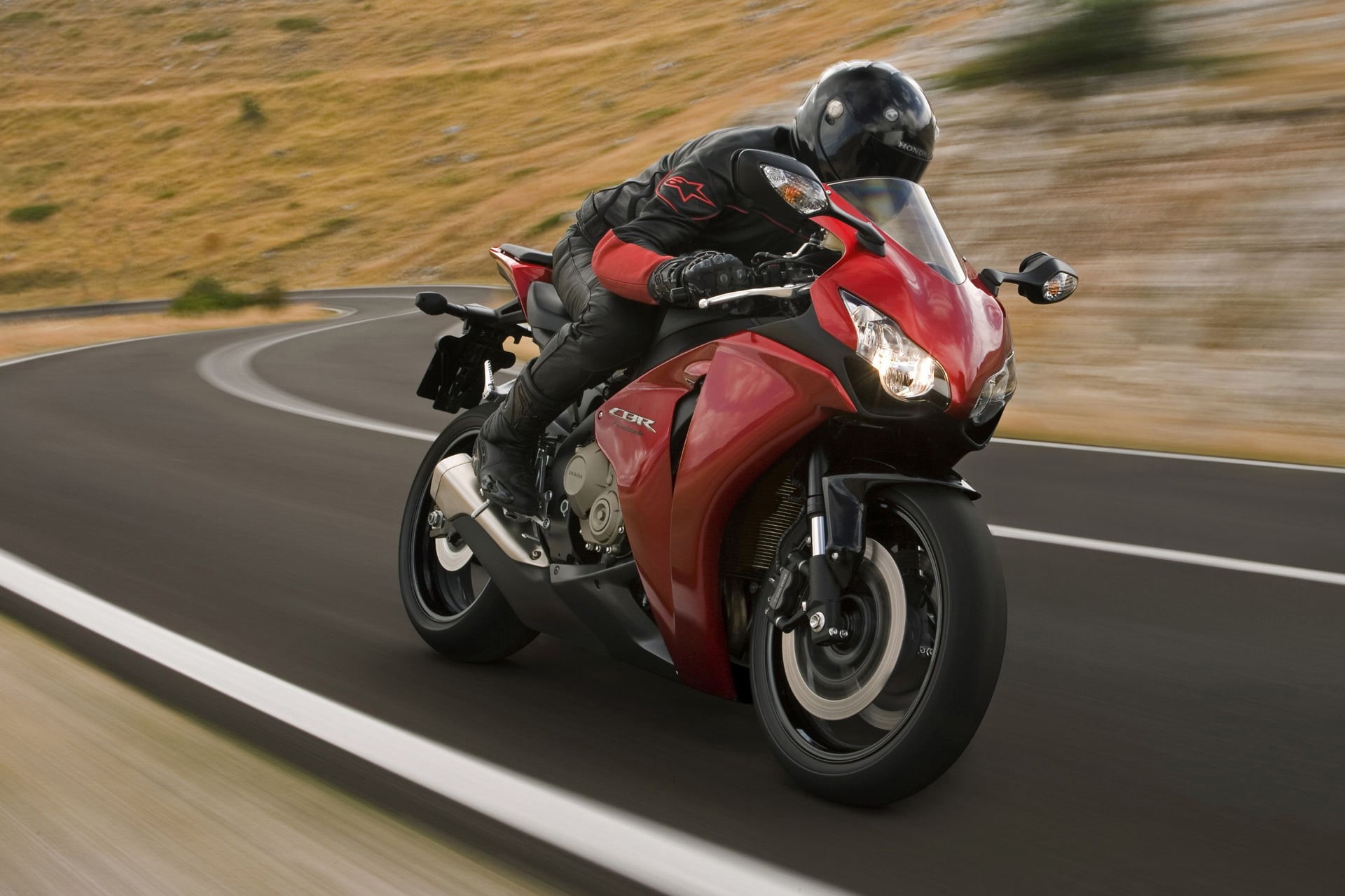 ride, blurred motion, sport, sports helmet, fireblade, 1080P, sports race, helmet, real people, motorcycle racing, motion, sports, road, driving, motorsport, HD Wallpaper