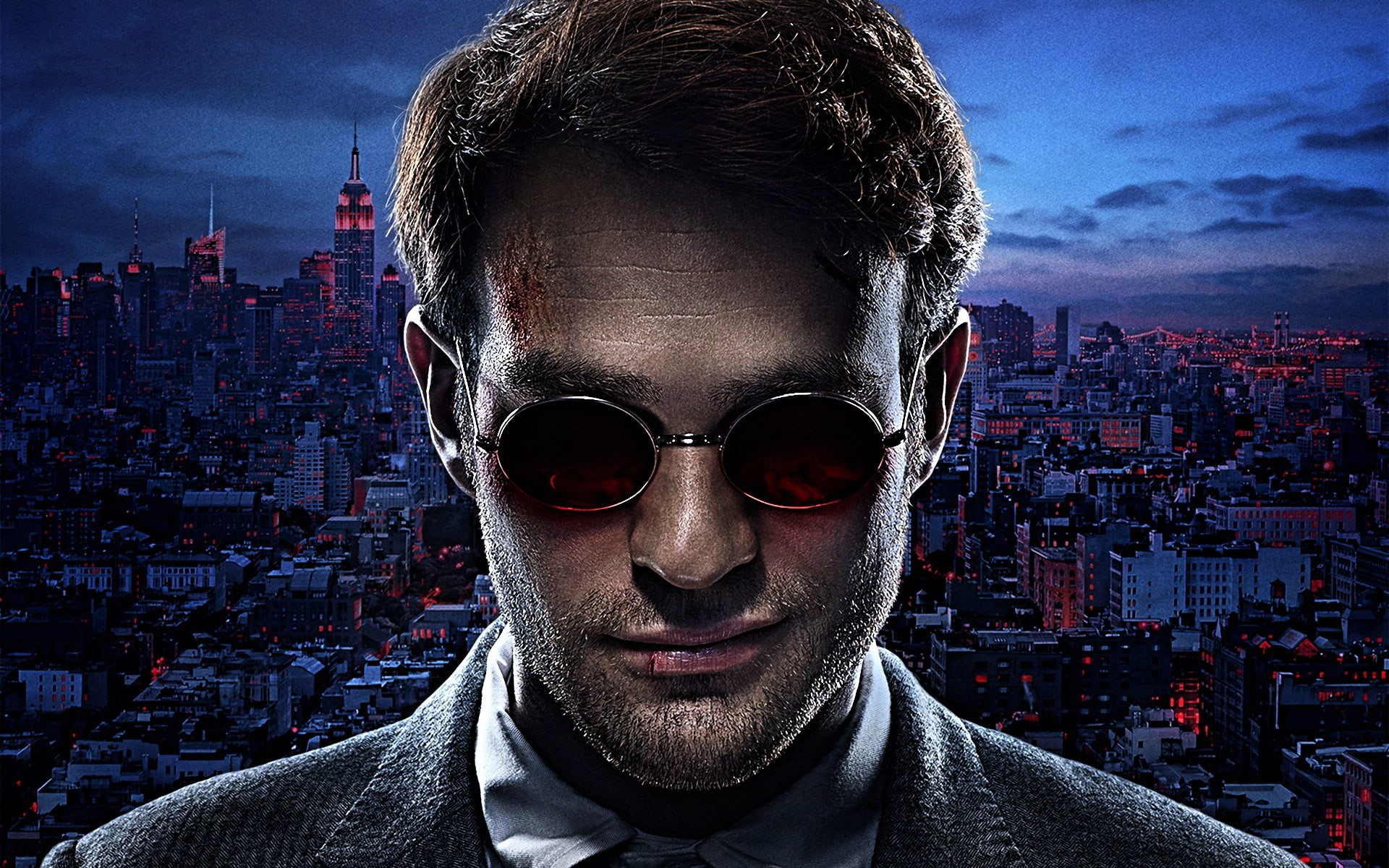 built structure, sunglasses, men, man, wearing, real people, looking at camera, young men, close-up, architecture, sky, lifestyles, Daredevil, headshot, HD Wallpaper