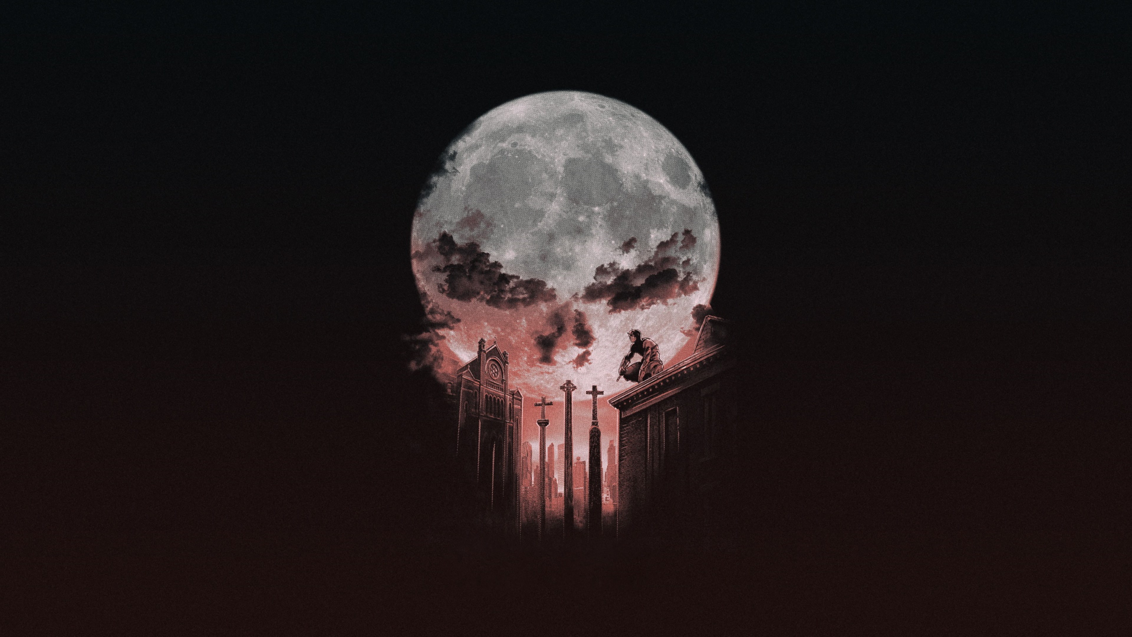 daredevil, punisher, digital art, tv shows, hd, 4K, skull, 4k, artwork, HD Wallpaper