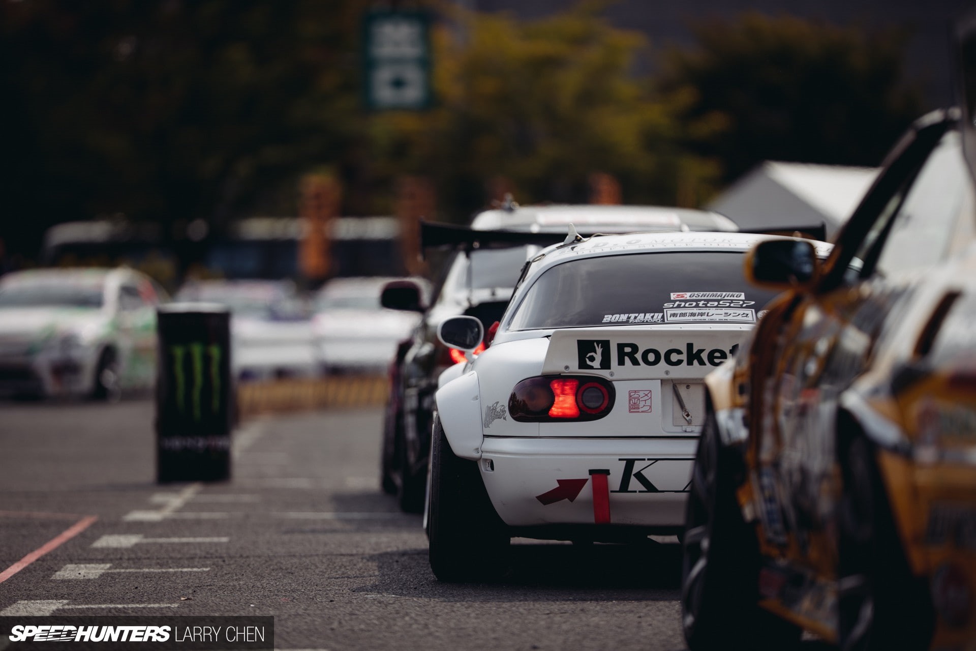 Rocket Bunny, car, Monster Energy, 1080P, Japanese cars, Mazda, Mazda MX-5, drift, HD Wallpaper