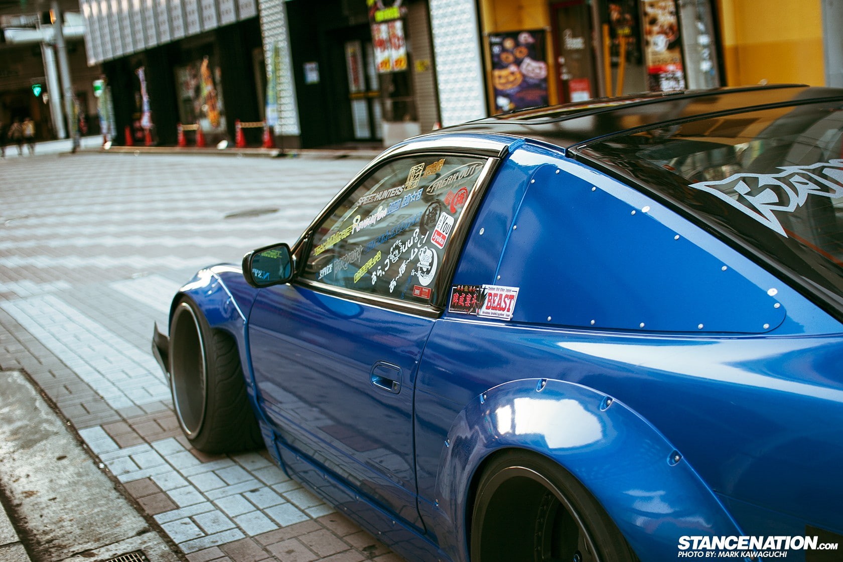 building exterior, StanceNation, retro styled, stationary, built structure, land vehicle, travel, Rocket Bunny, vintage car, incidental people, car, city, HD Wallpaper