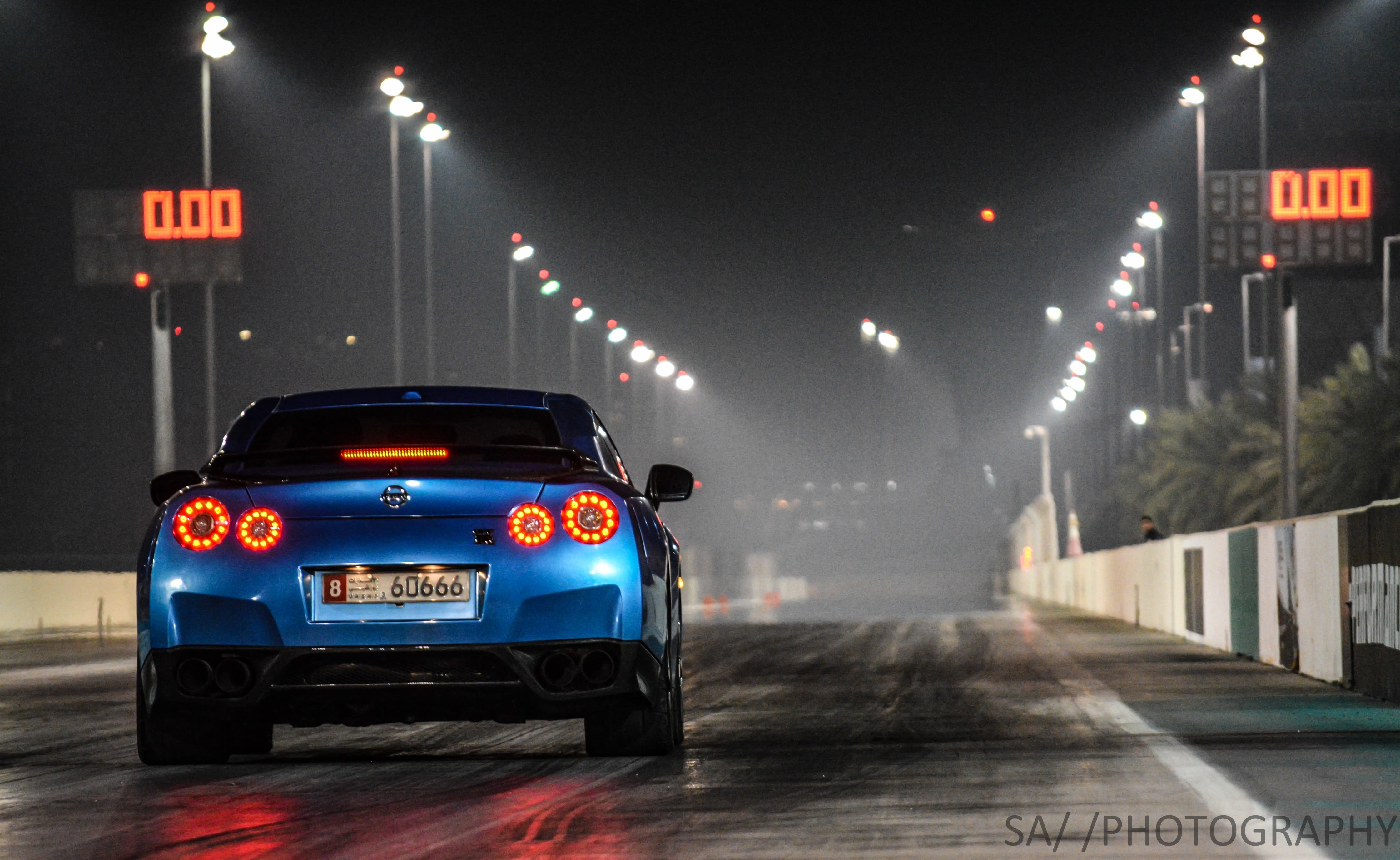 car, Nissan, headlight, on the move, sign, street light, lighting equipment, motor vehicle, architecture, night, mode of transportation, city, Nissan Skyline GT-R R35, HD Wallpaper