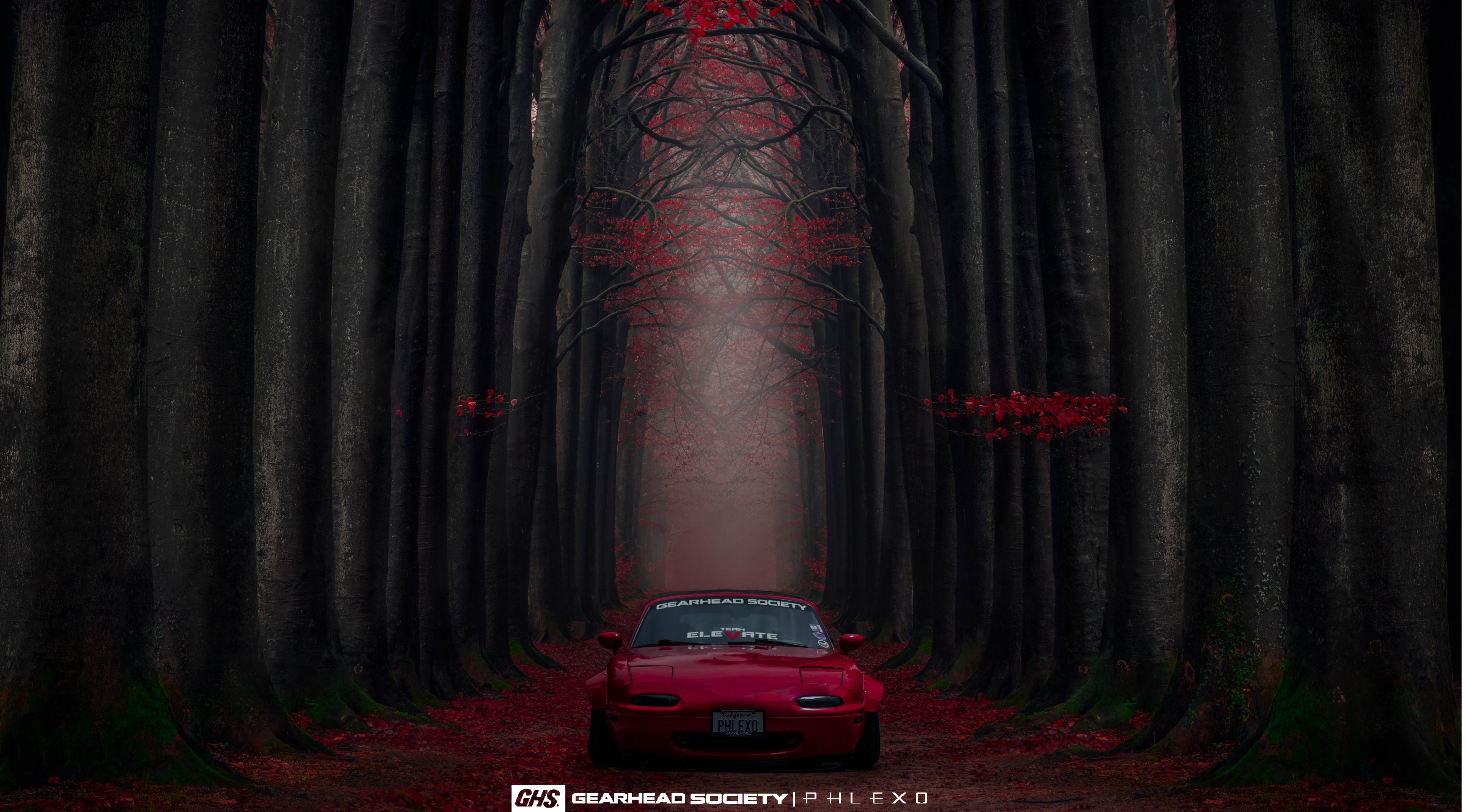 Photoshop, miata, Mazda, rocketbunny, widebody, 5K, sports car, sunset, photography, HD Wallpaper