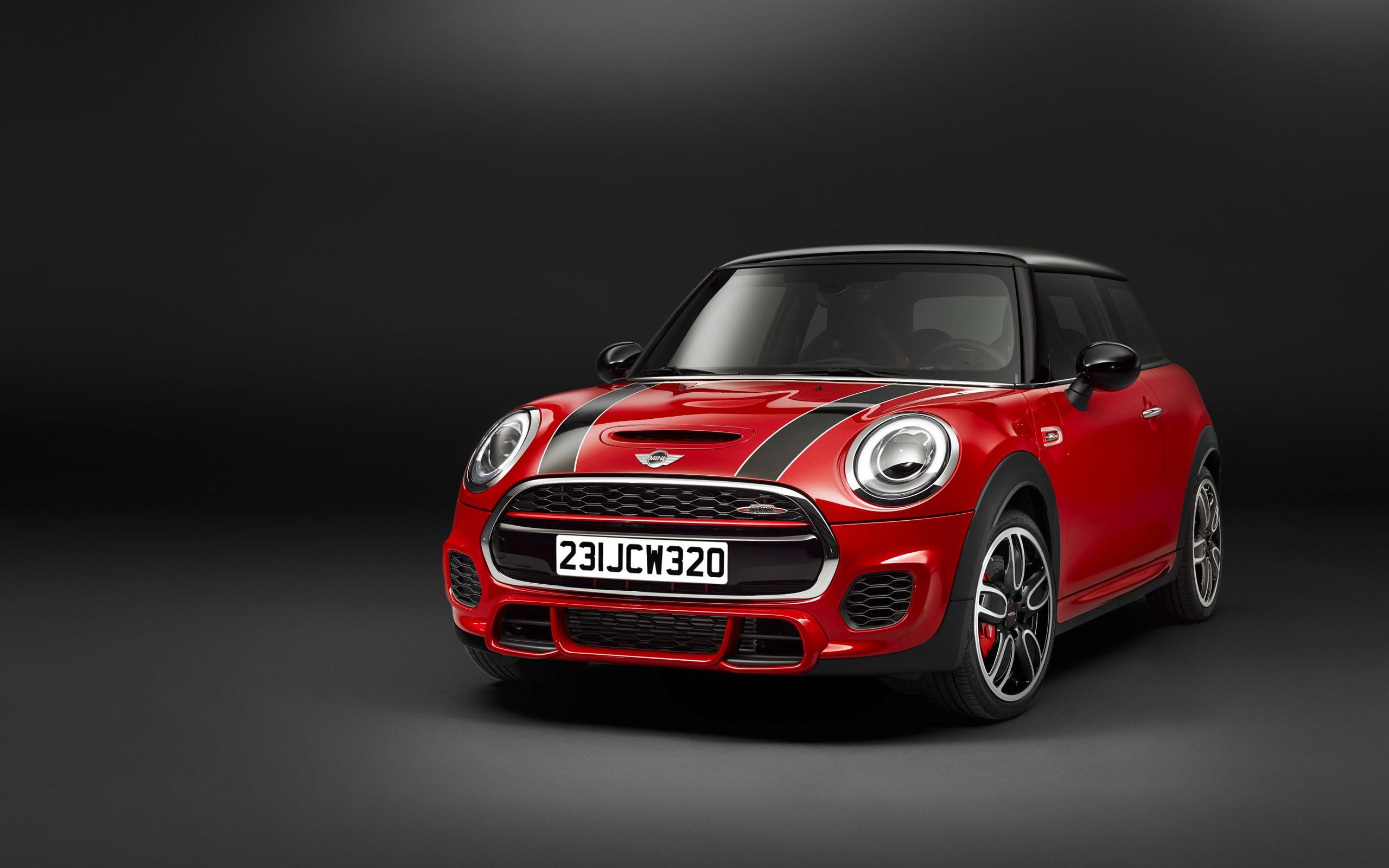 hardtop, 2K, works, john, cars, mini, red, black, cooper, HD Wallpaper