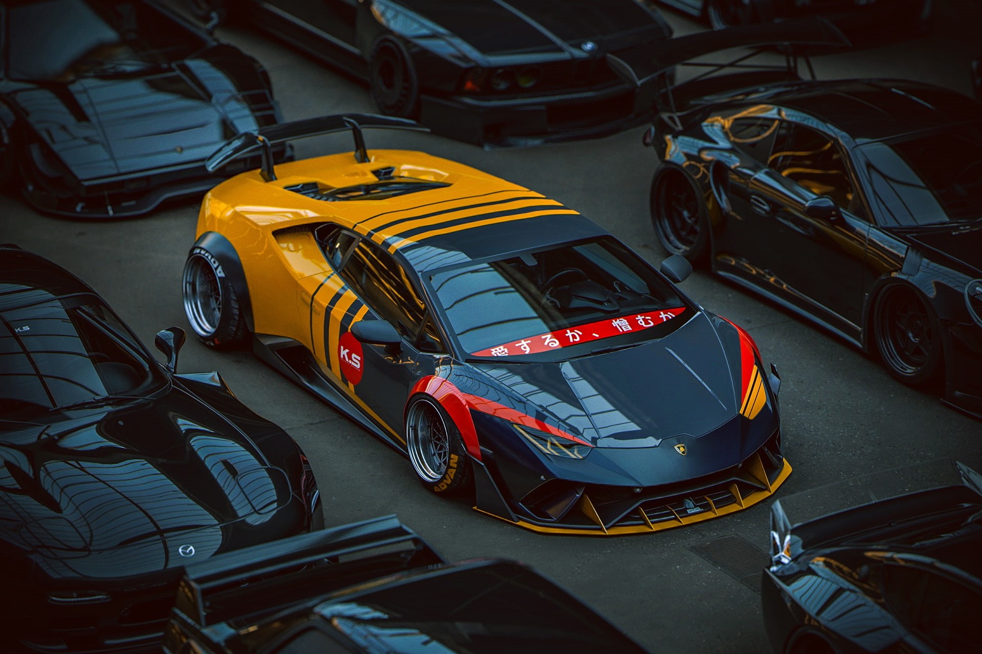 1080P, Khyzyl Saleem, Lamborghini, virtual tuning, Huracan, HD Wallpaper