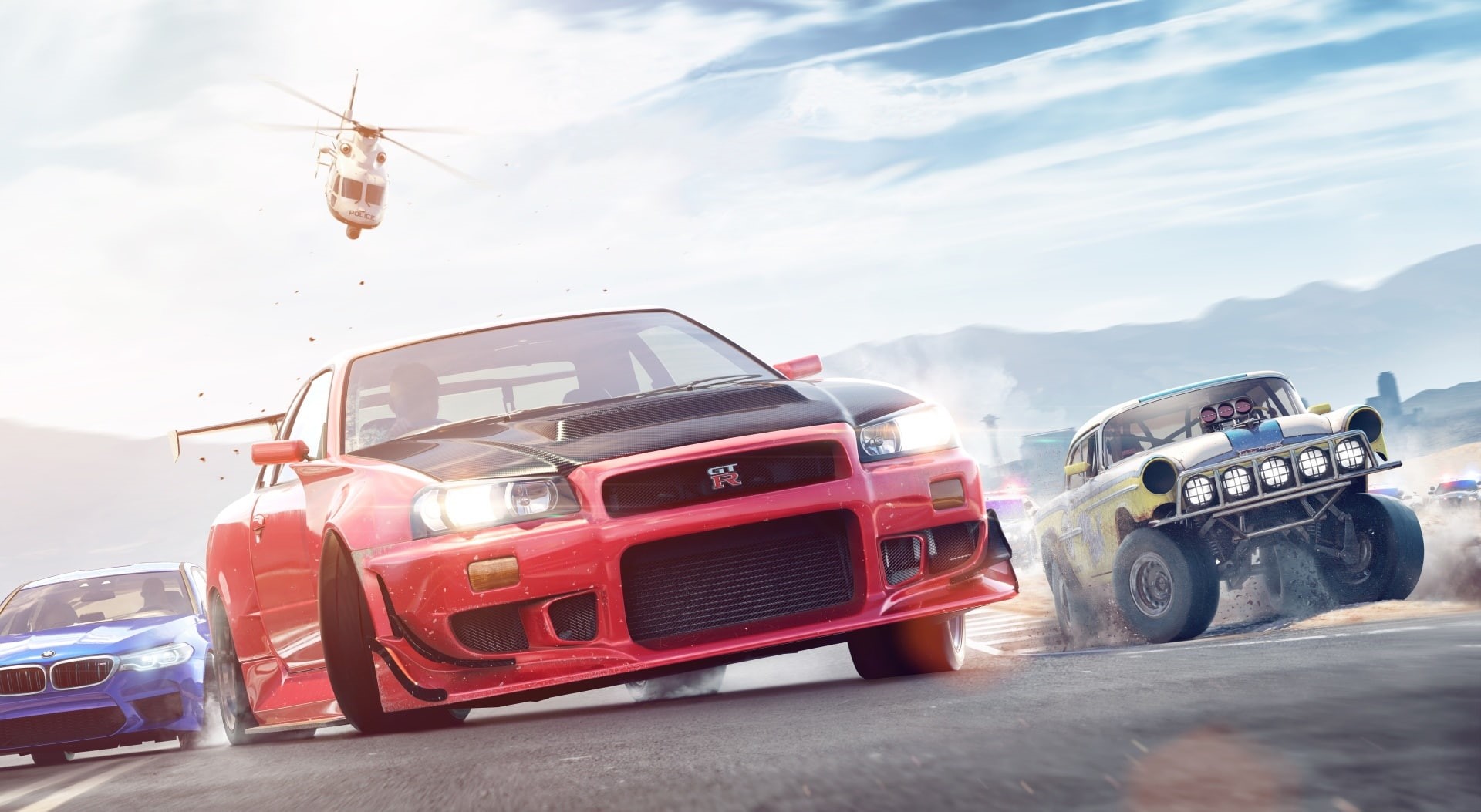 2017, Need For Speed, 1080P, commercial land vehicle, on the move, travel, flying, transportation, truck, mode of transportation, for, race, sunlight, HD Wallpaper