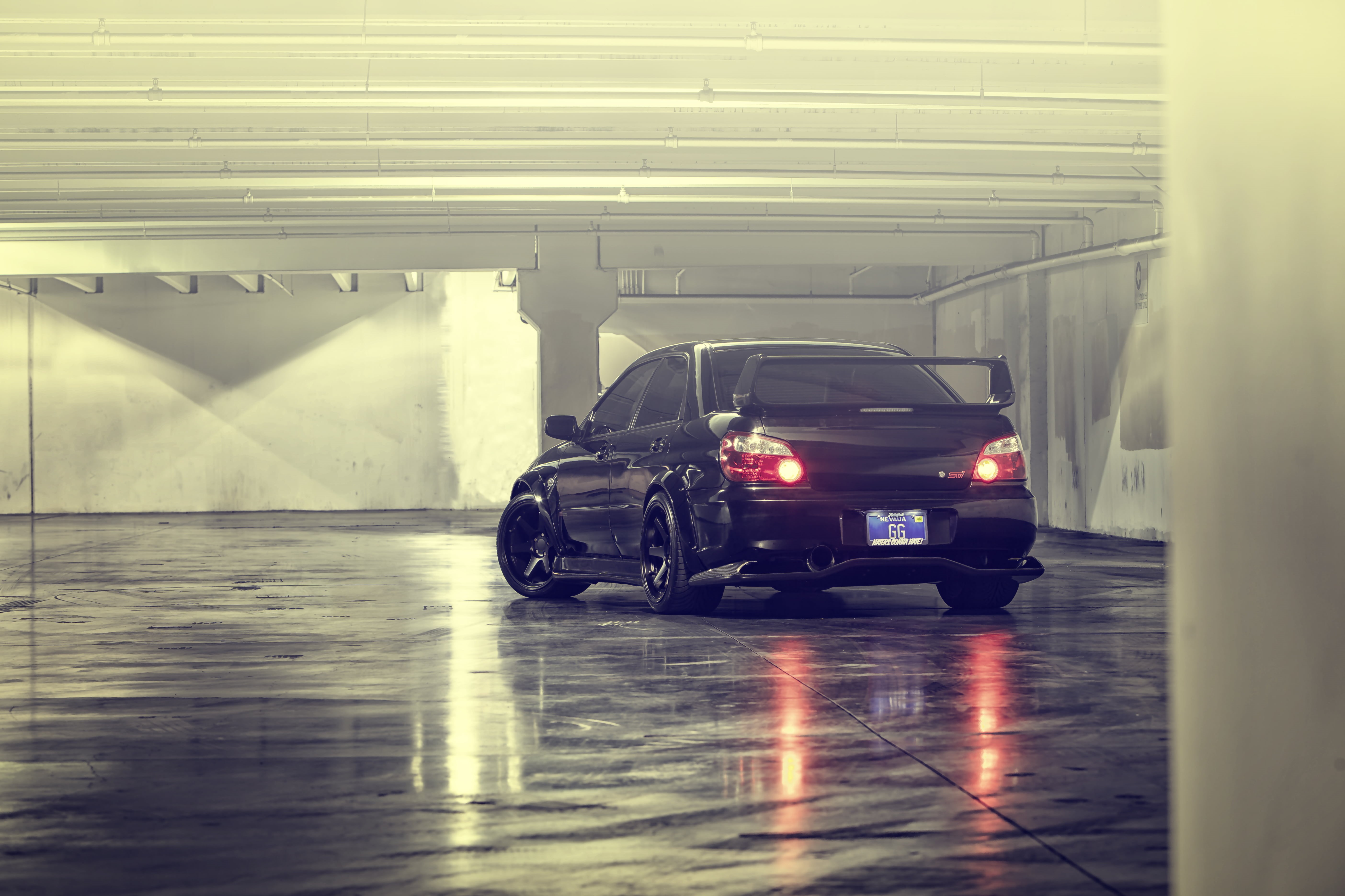 illuminated, water, accidents and disasters, vehicle Door, car, 5K, rain, headlight, bMW, speed, Subaru, spoiler, mode of transportation, wheel, rear-View Mirror, HD Wallpaper