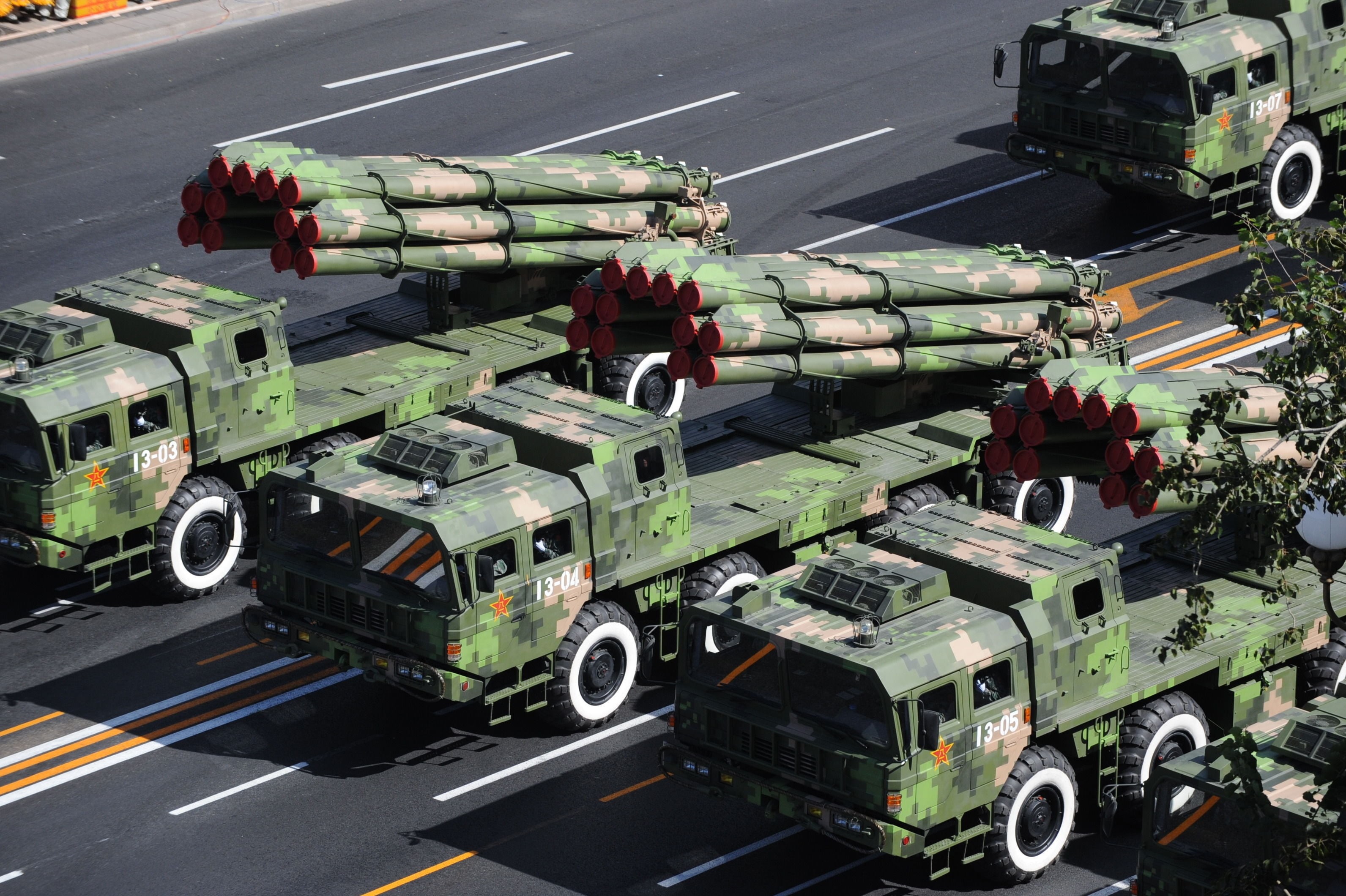 car, day, china, launcher, motion, aggression, mode of Transport, mrls, nature, street, outdoors, sign, incidental people, green, rocket, military, firefighter, HD Wallpaper