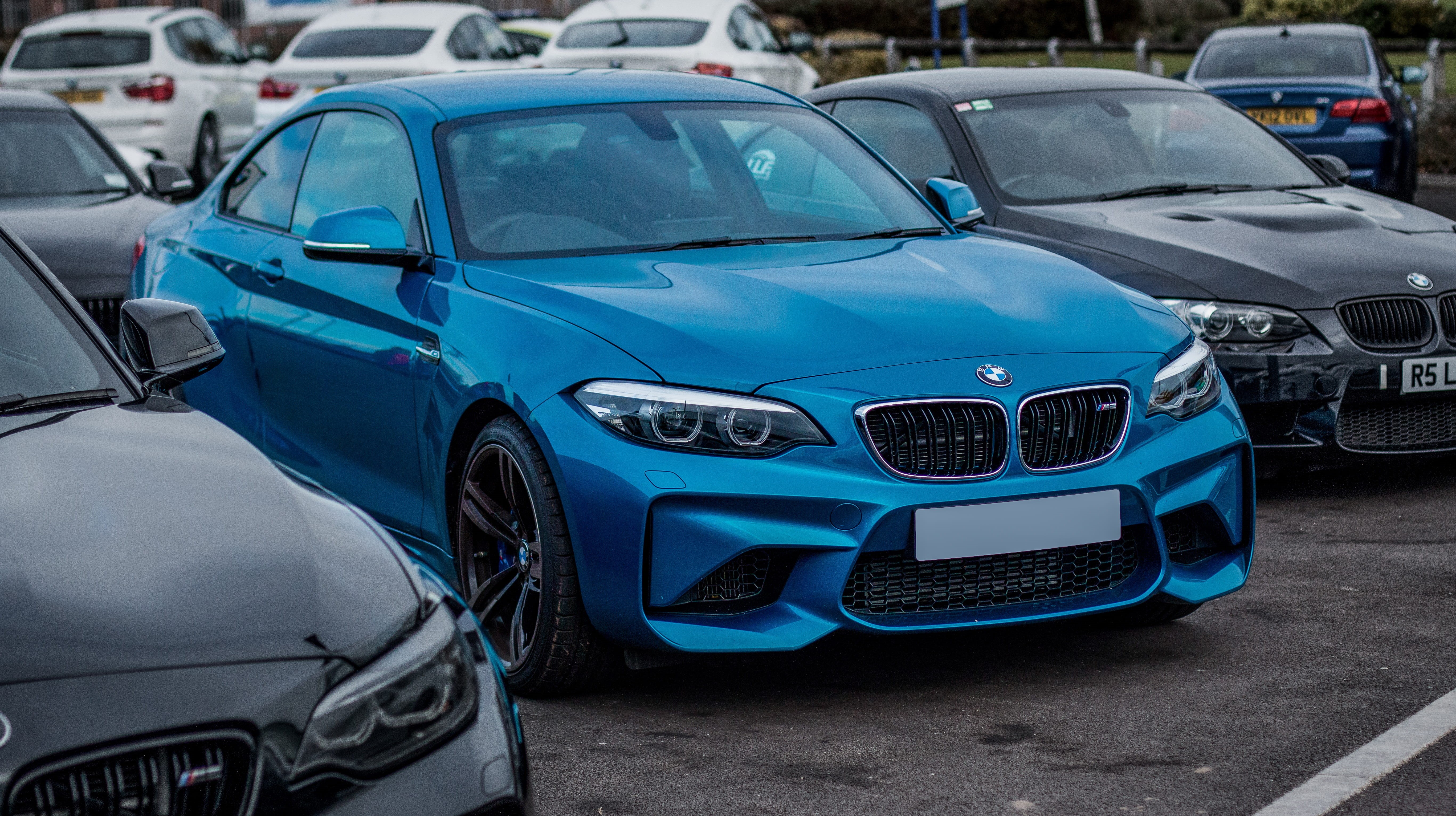 reflection, no people, city, show, fast, motor vehicle, shiny, transportation, parking lot, land vehicle, bmw m2, transport, vehicle, drive, muscle, luxury, HD Wallpaper