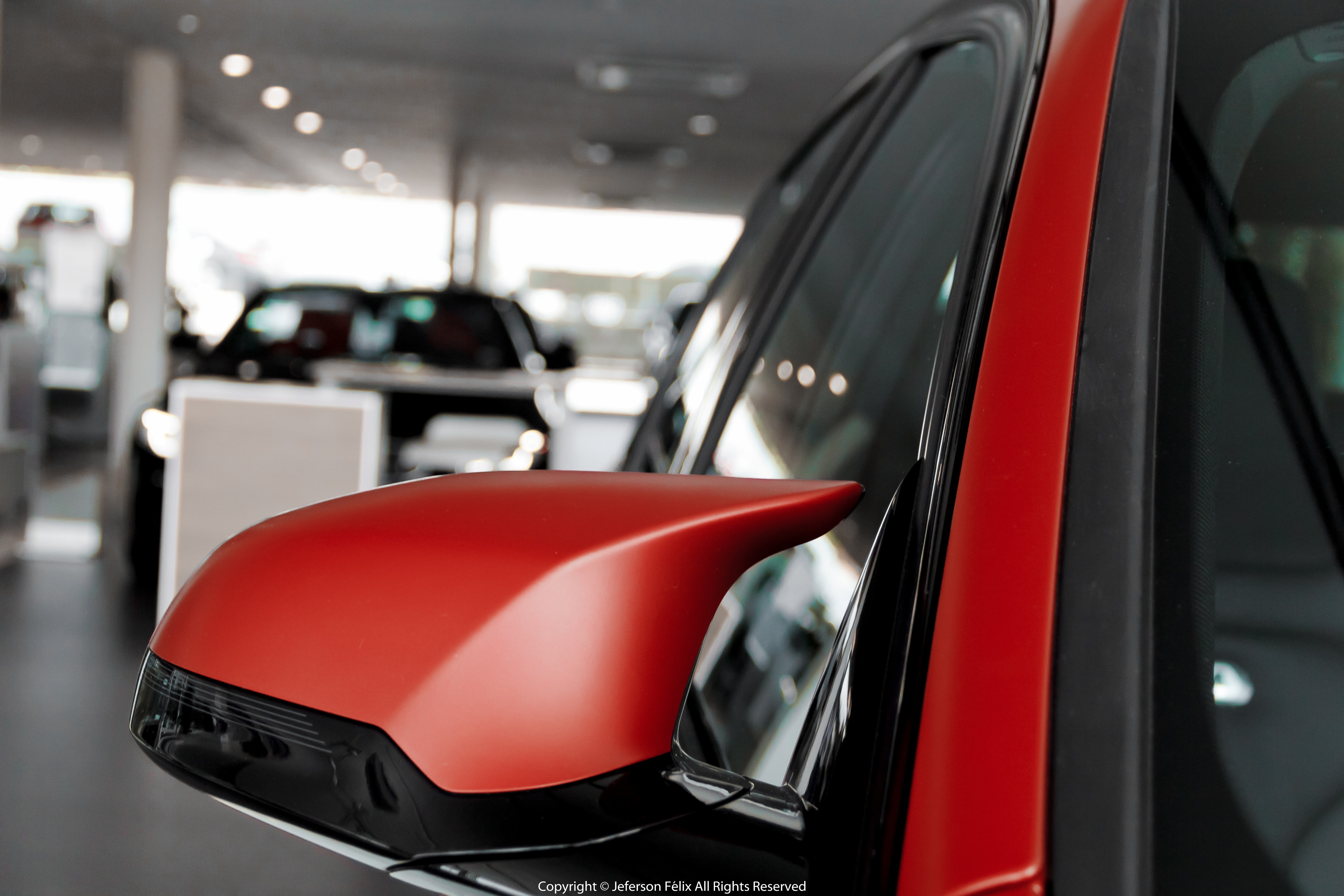 close-up, focus on foreground, vehicle mirror, public transportation, selective focus, modern, BMW, luxury, travel, 5K, motor vehicle, stationary, mode of transportation, HD Wallpaper