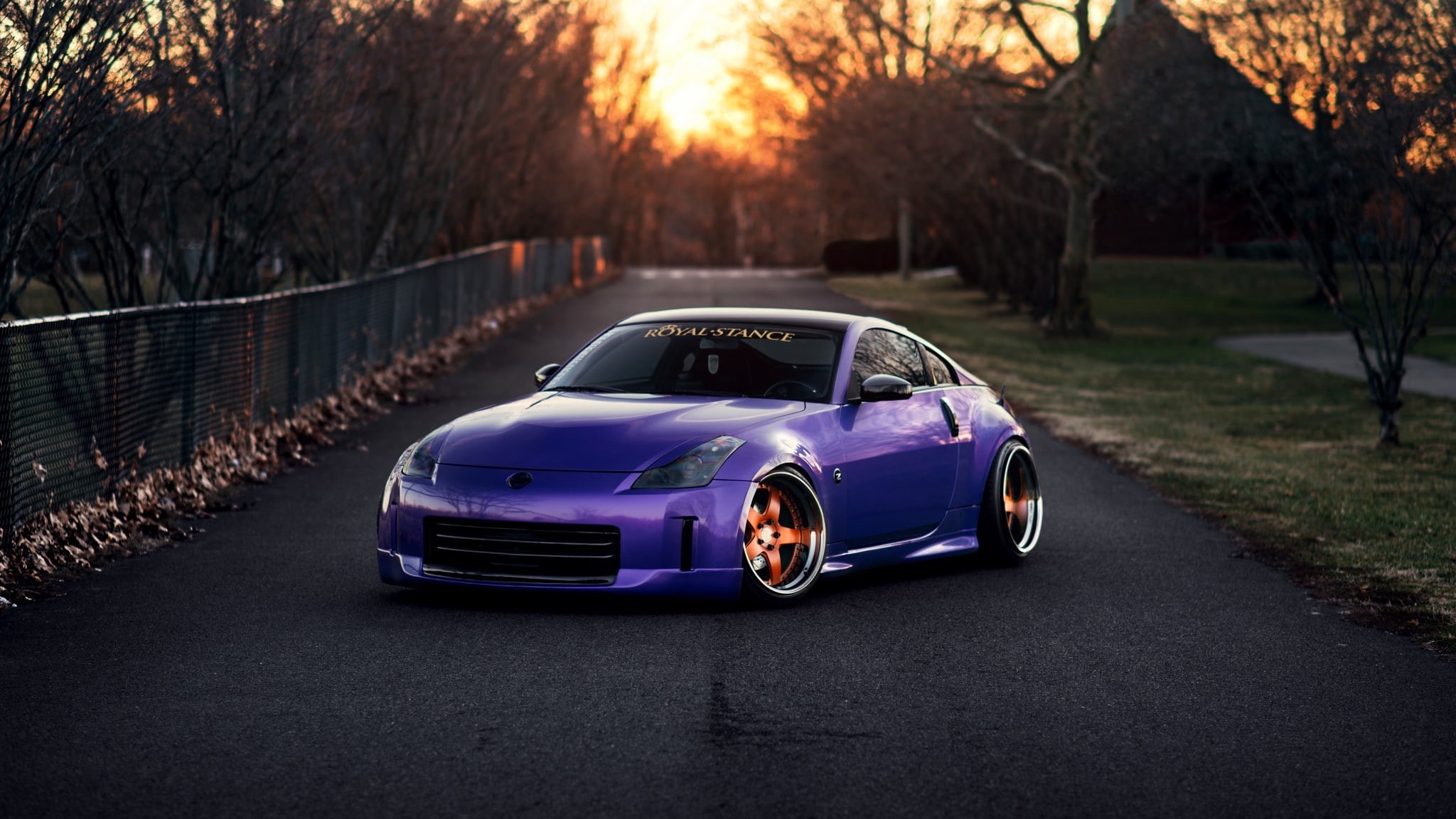 Nissan 350Z, tuning, purple, Nissan, car, 1080P, HD Wallpaper