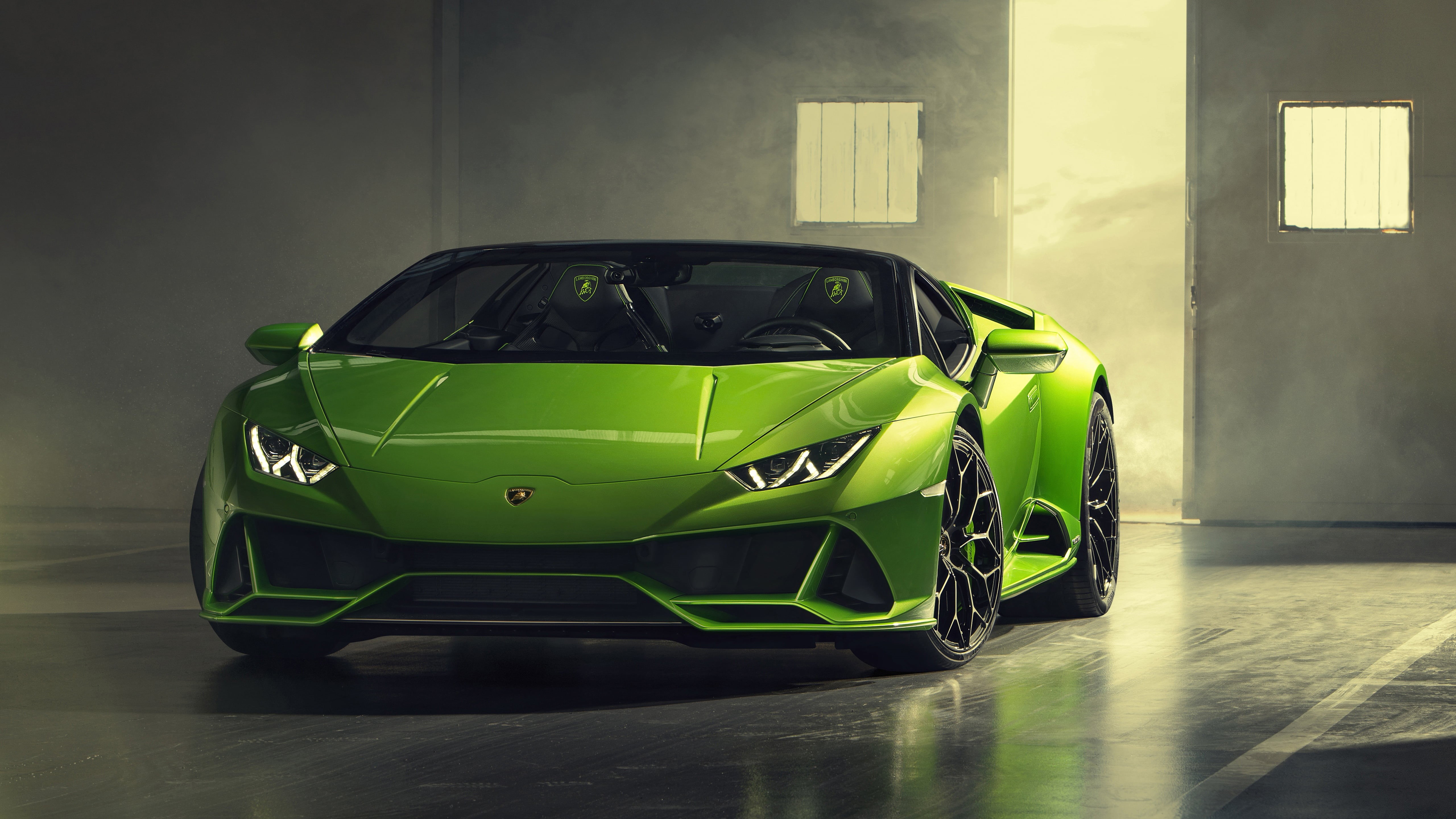 Evo, 5K, 2019, Lamborghini, Huracan, Lamborghini Huracan Evo, Spyder, HD Wallpaper