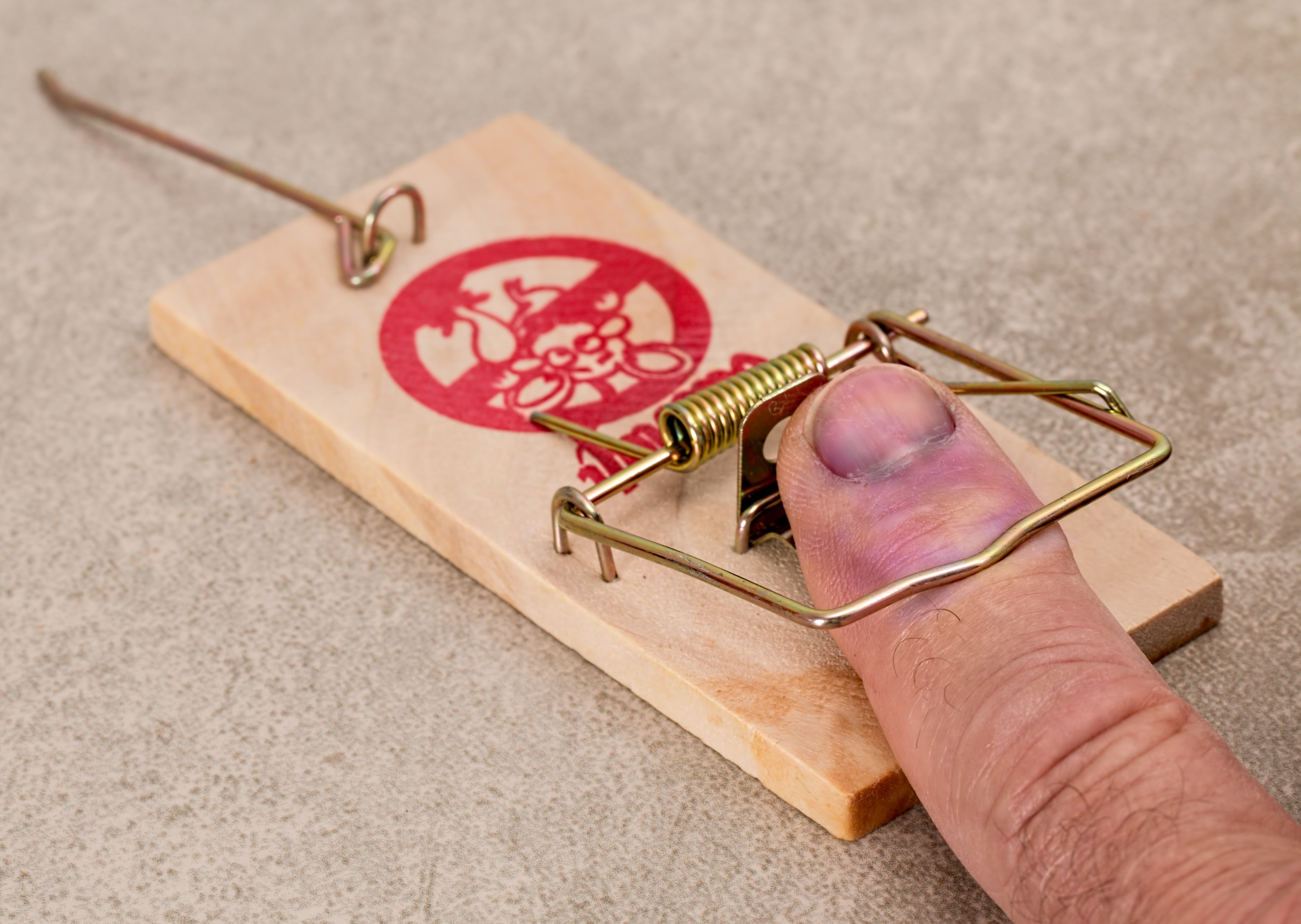 silly, careless, people, paper, risk, finger, oops, stupid, mouse, warning, hazard, art and craft, brown, mouse trap, belief, rat, snap, foolish, close-up, HD Wallpaper