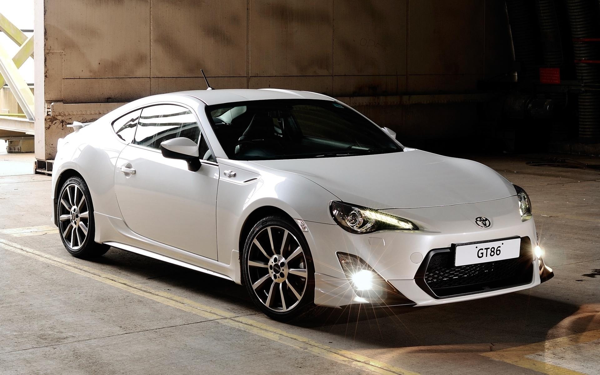 front view, white, trd, gt, view, coupe, front, toyota, 1080P, HD Wallpaper