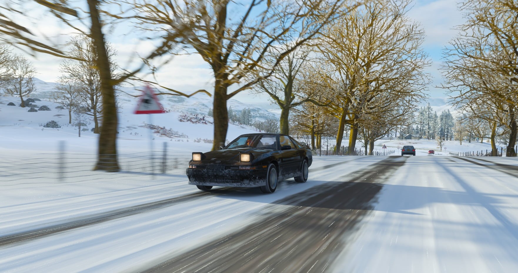 Toyota Supra MK3, 720P, Forza, snow, Forza Horizon 4, Toyota, trees, HD Wallpaper