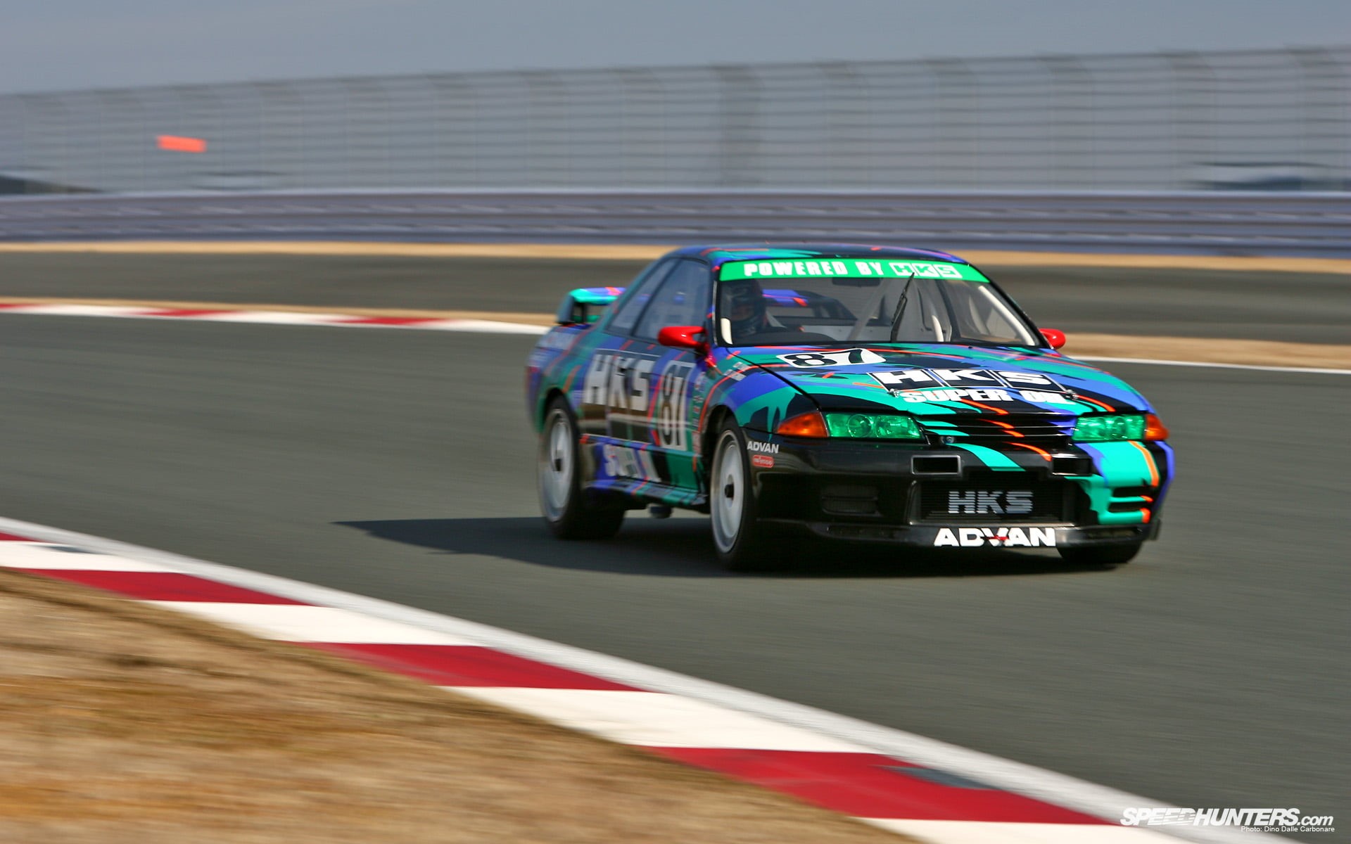 racetrack, Nissan Skyline GT-R R-32, 1080P, JDM, tuning, HKS, Advan, car, HD Wallpaper