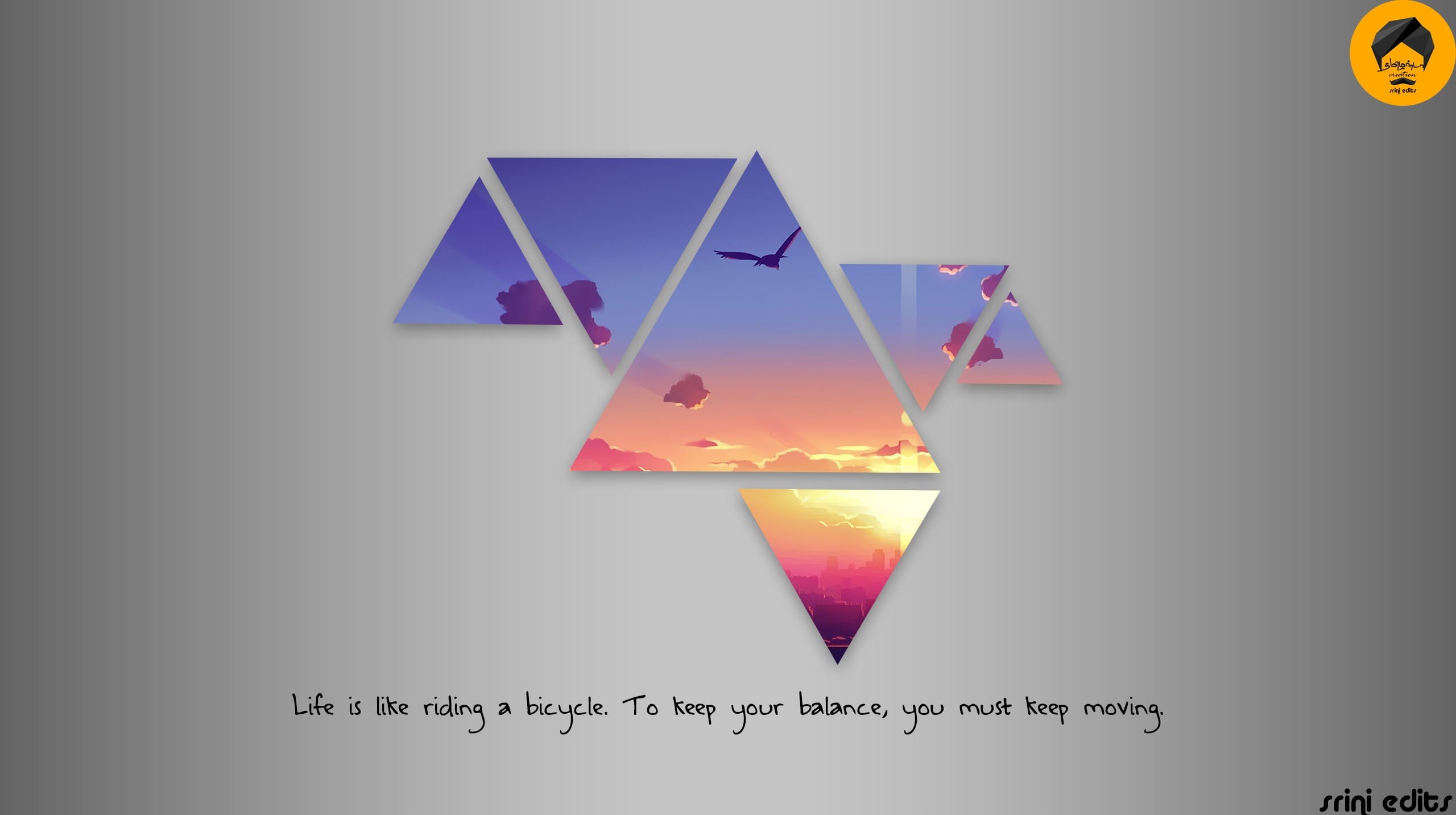 sky, message, design, shape, painting, creativity, life, triangle shape, digital art, simple background, text, western script, studio shot, mid-air, bird, HD Wallpaper