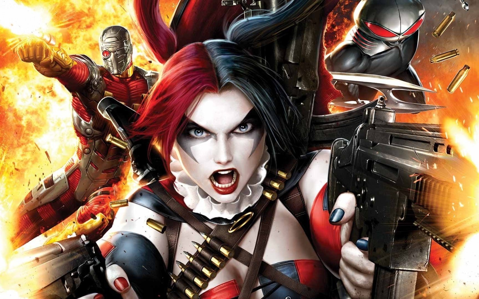 Suicide Squad, Harley Quinn, Black Manta, 720P, Deadshot, DC Comics, digital art, HD Wallpaper