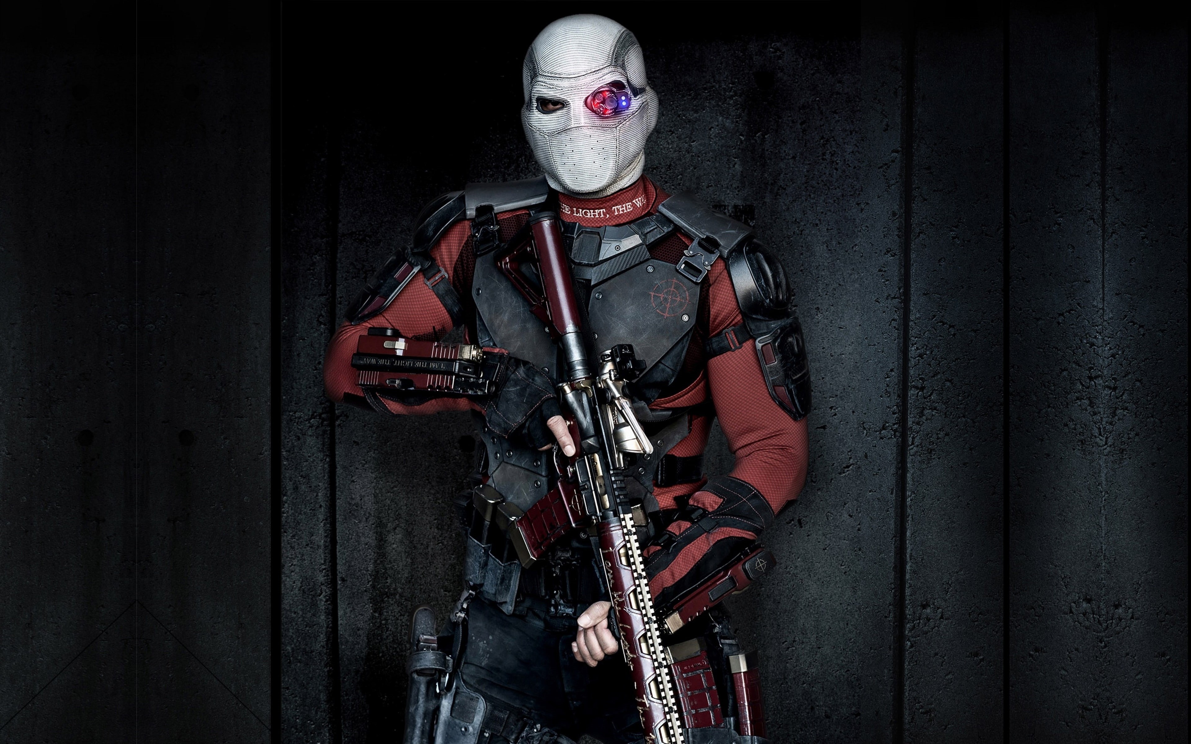 gun, armored, mask, suicide squad, 4K, deadshot, Movies, HD Wallpaper