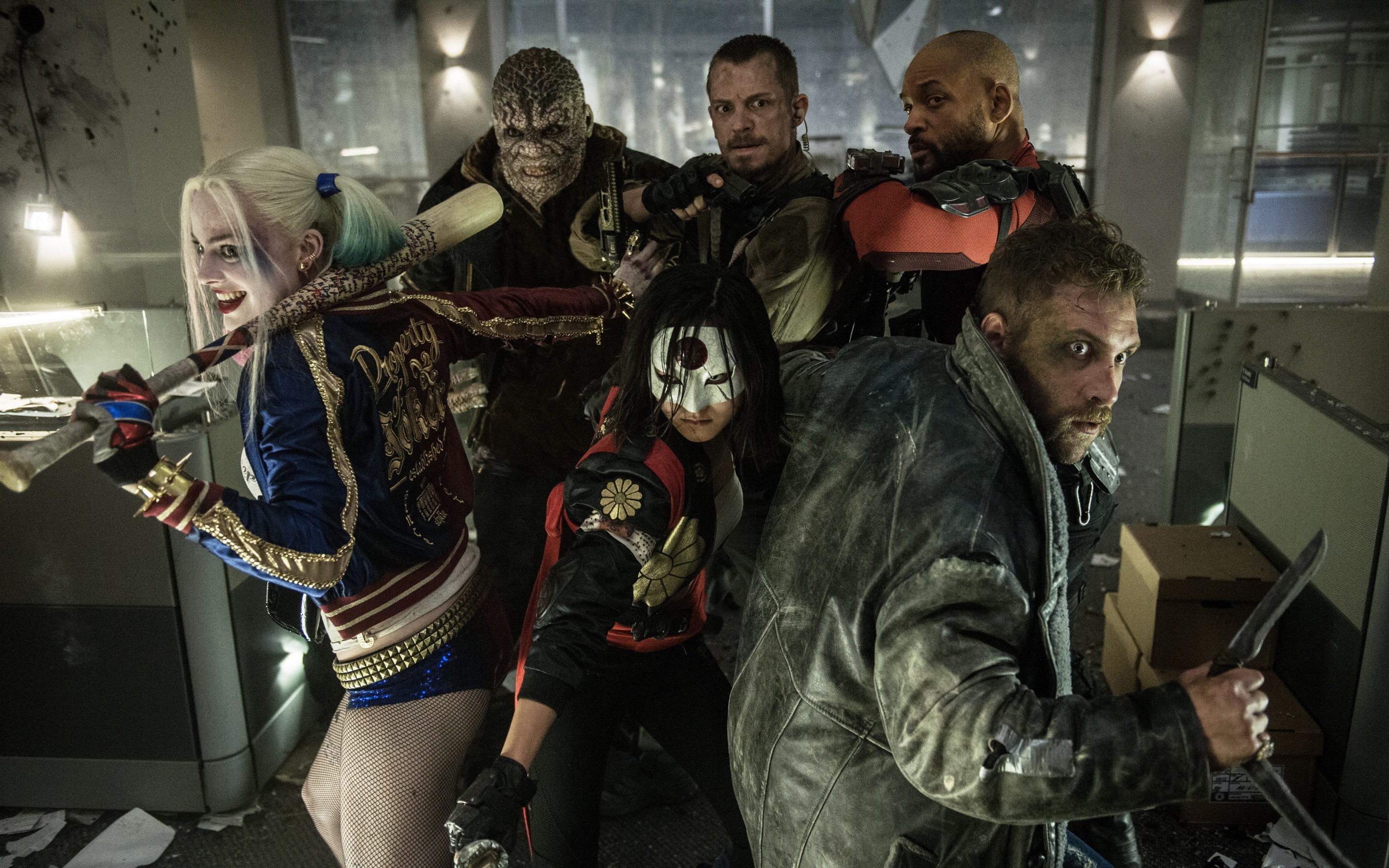 bros, harley quinn, Bad, killer croc, Movie, Boys, rick flagg, warner, Men, Squad, Weapons, Warner Bros. Pictures, tatsu yamashiro, Swords, Katana, Suicide Squad, HD Wallpaper