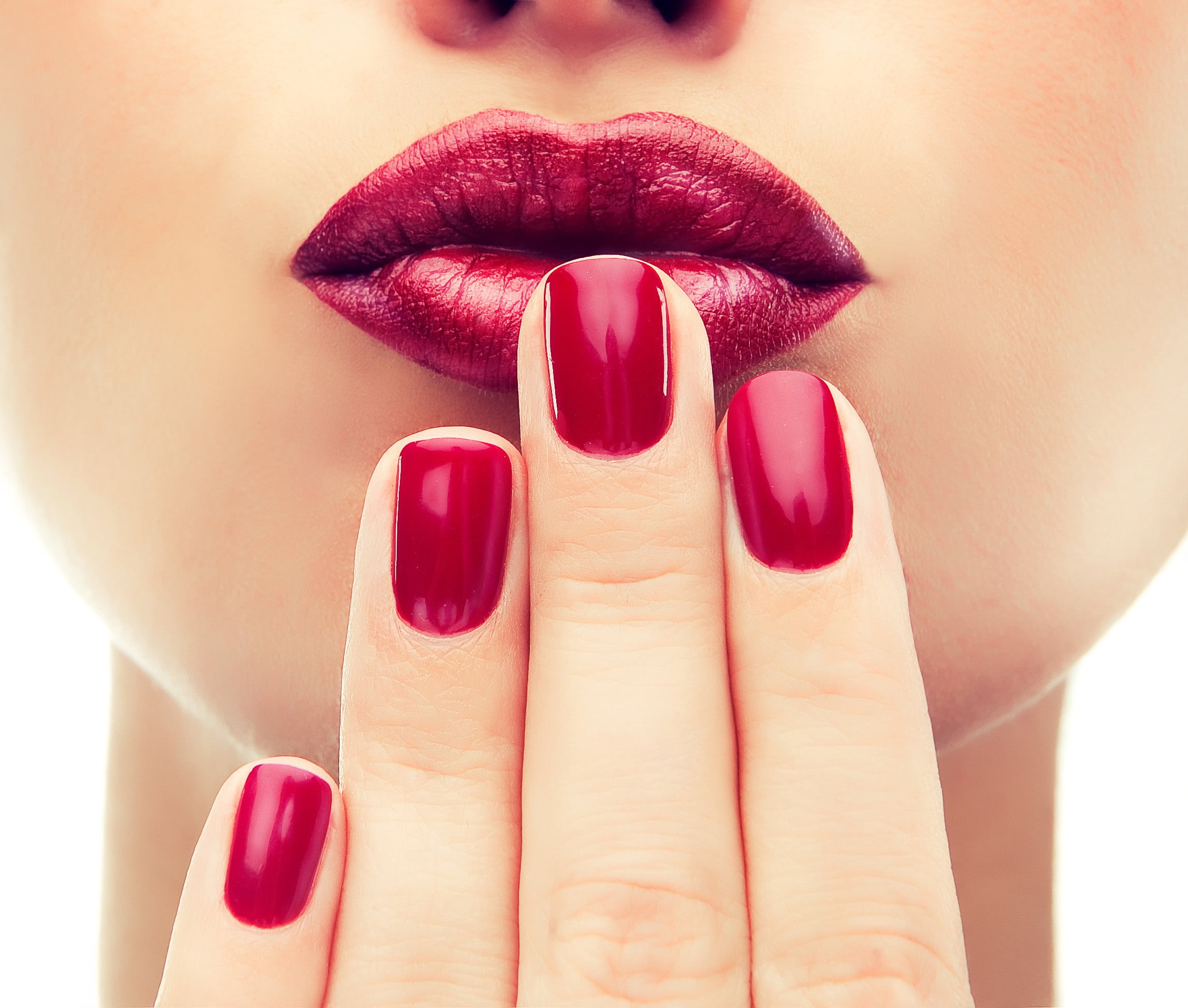 manicure, make-up, human finger, red, human body part, luxury, fashion, pink color, nail, makeup, hand, human lips, human hand, beautiful woman, human face, HD Wallpaper