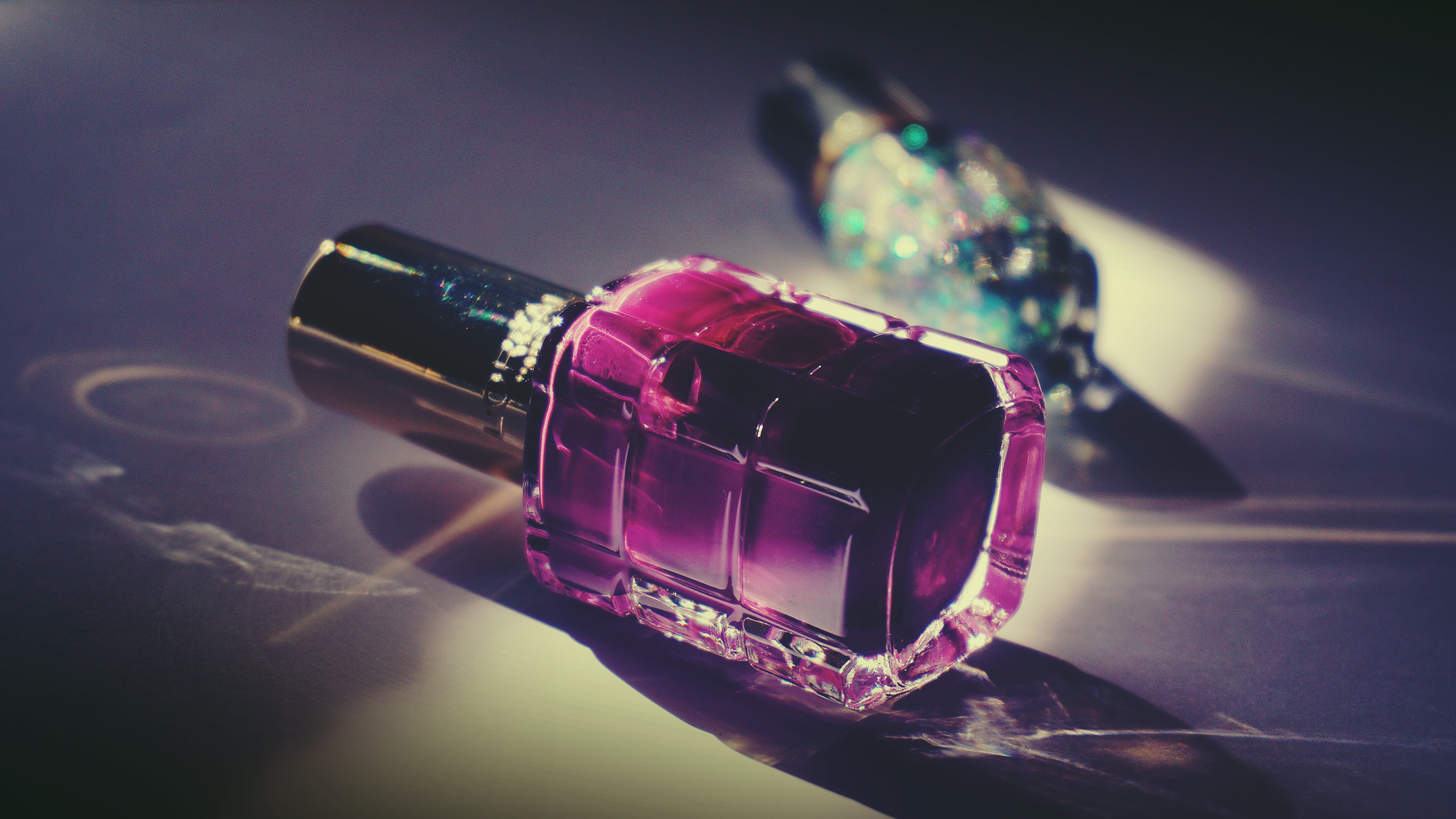 makeup, crystal, studio shot, woman, nail art, table, single object, multi colored, nails, jewelry, nail polish, close-up, pink color, indoors, no people, HD Wallpaper
