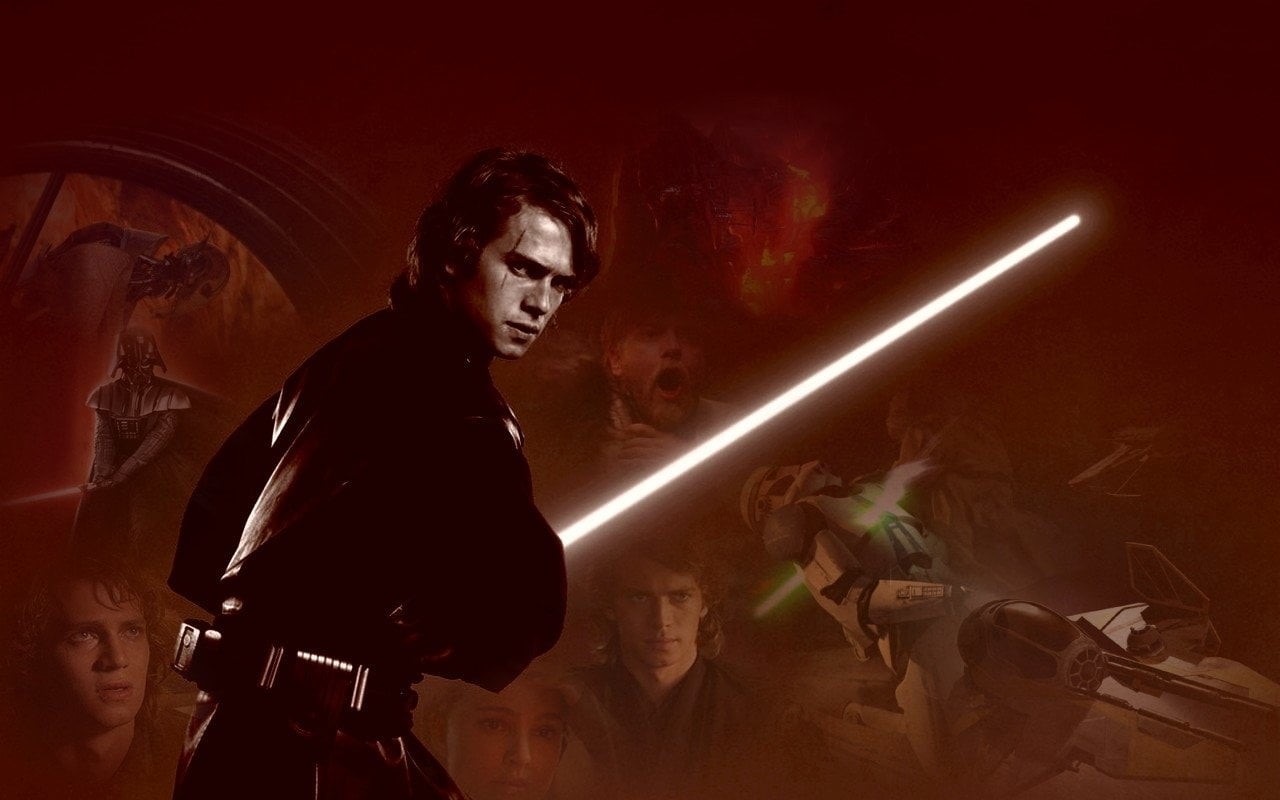 young adult, light - natural phenomenon, Star Wars, arts culture and entertainment, representation, Anakin Skywalker, digital composite, front view, illuminated, HD Wallpaper