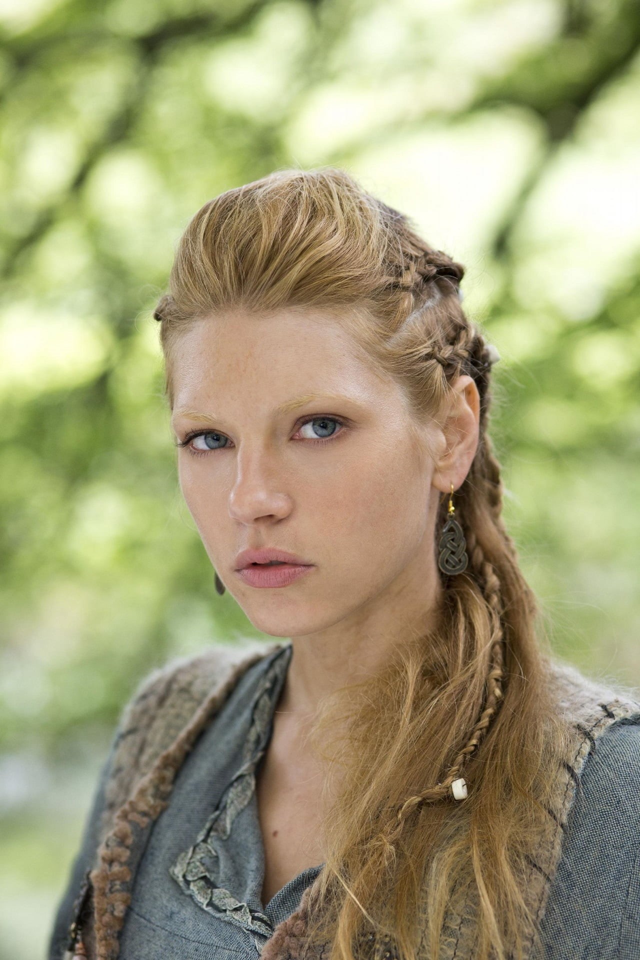 long hair, blue eyes, Lagertha, redhead, TV, braids, 1080P, face, actress, Vikings (TV series), Katheryn Winnick, women, Lagertha Lothbrok, Phone HD Wallpaper