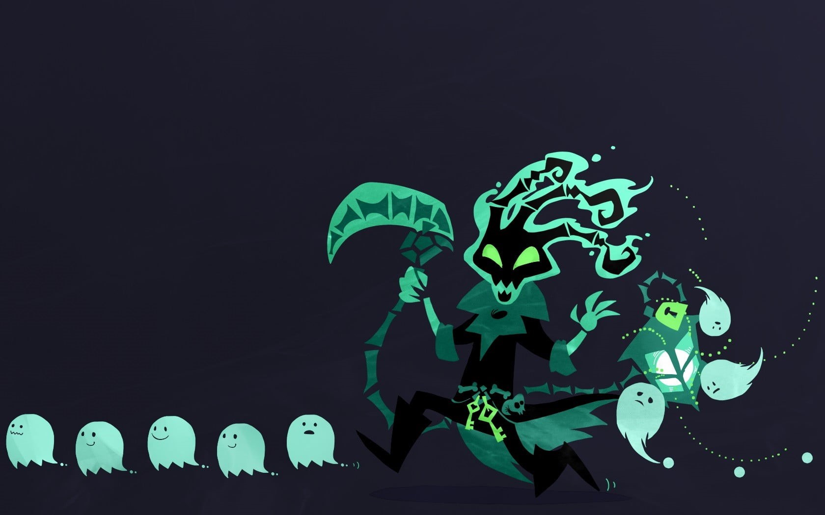 scythe, sky, 720P, arts culture and entertainment, Thresh, League of Legends, illuminated, holding, lighting equipment, low angle view, no people, HD Wallpaper