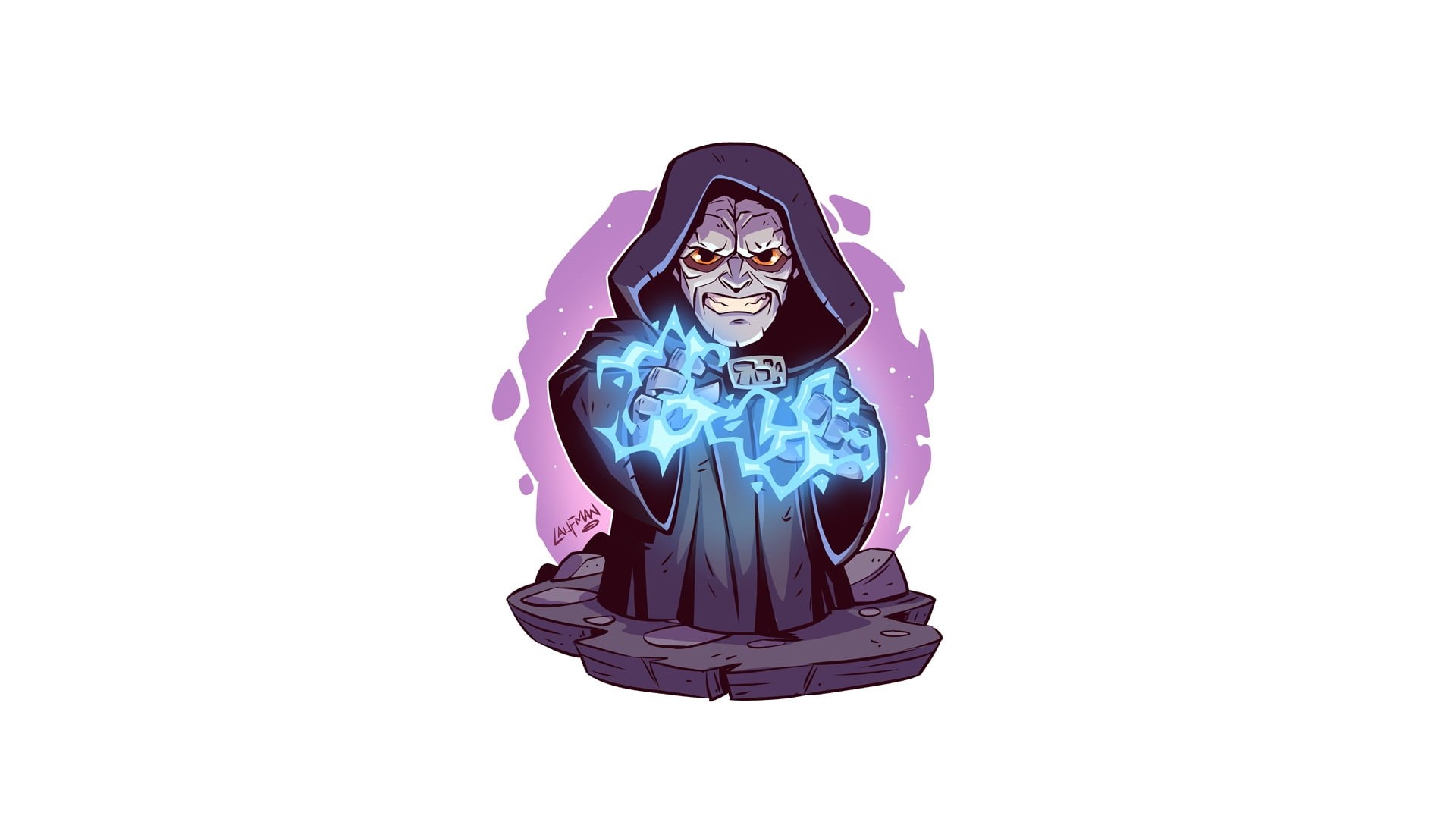 Sith, simple background, Emperor Palpatine, Derek Laufman, white background, Star Wars, artwork, 1080P, HD Wallpaper