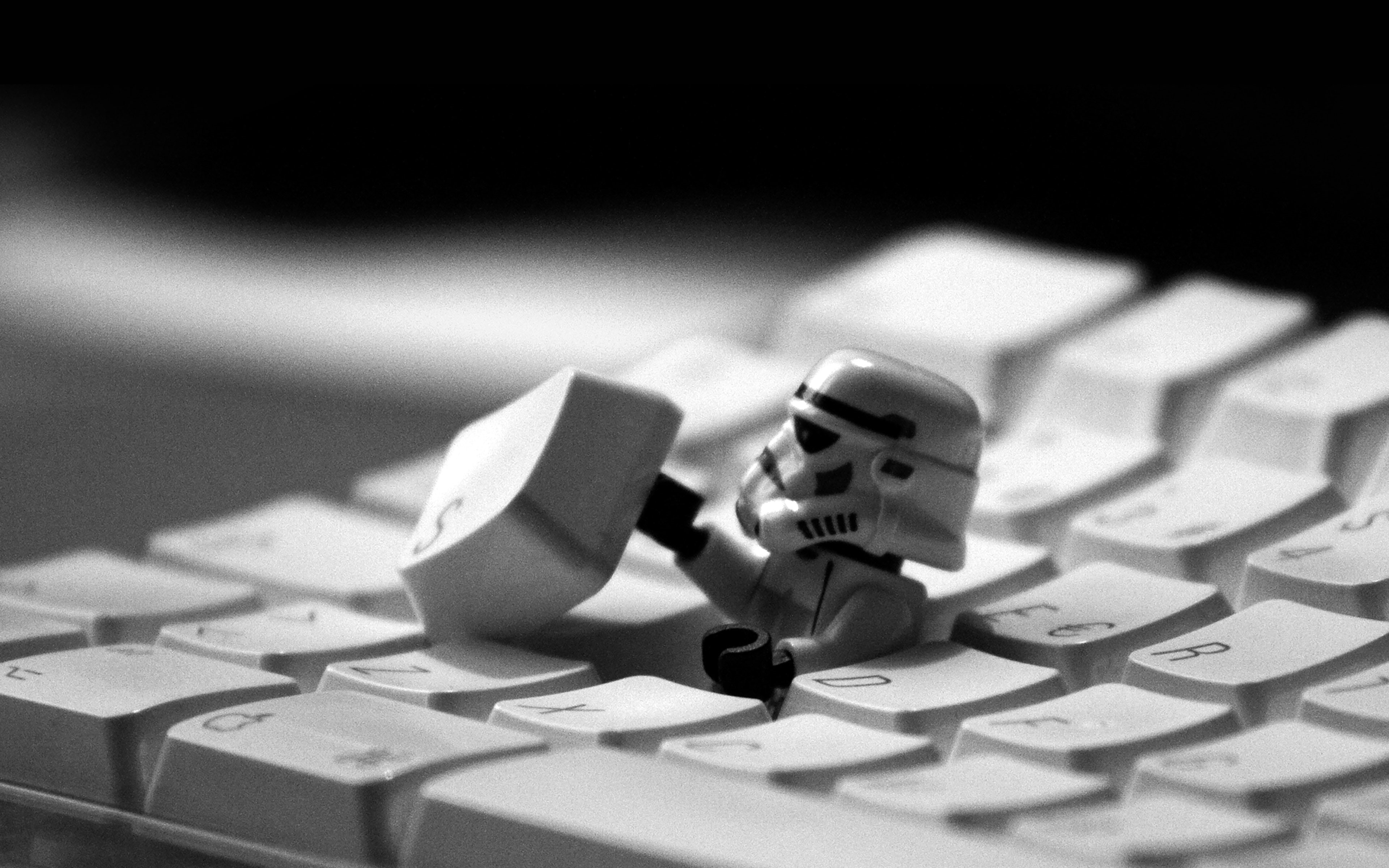 4K, storm, keyboard, starwars, trooper, film, HD Wallpaper