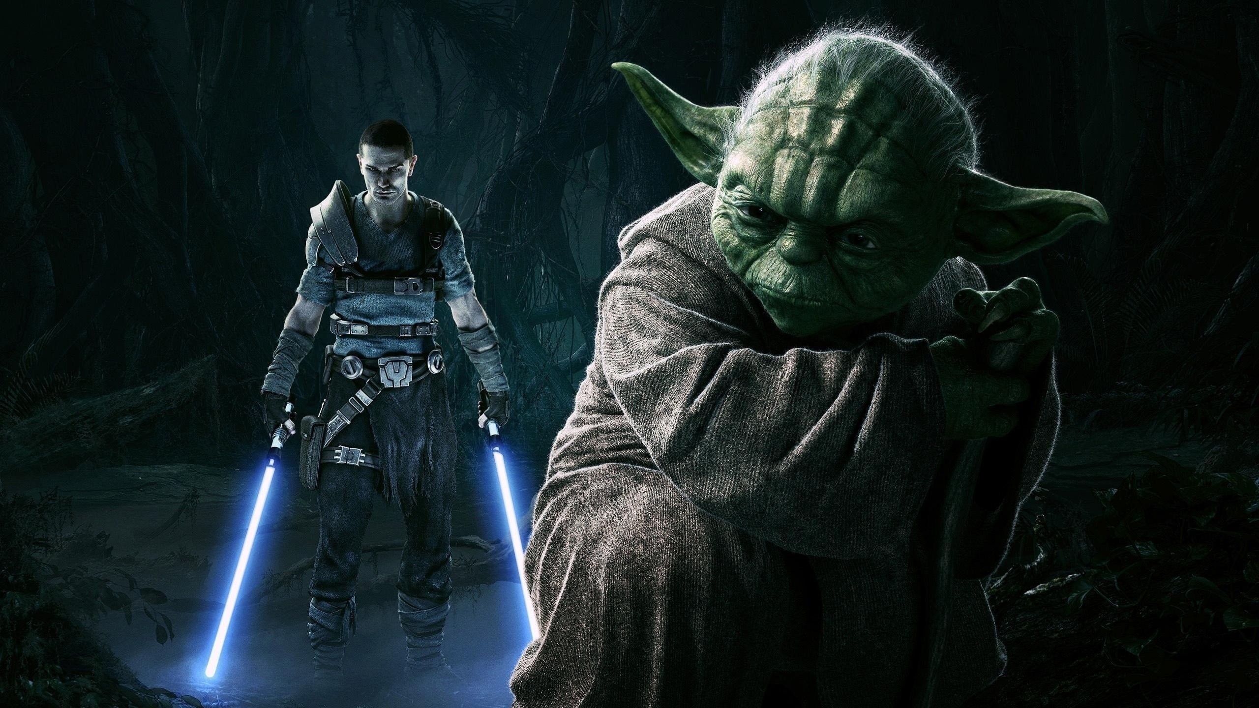 2K, Yoda, Star Wars: The Force Unleashed, starkiller, Star Wars, HD Wallpaper