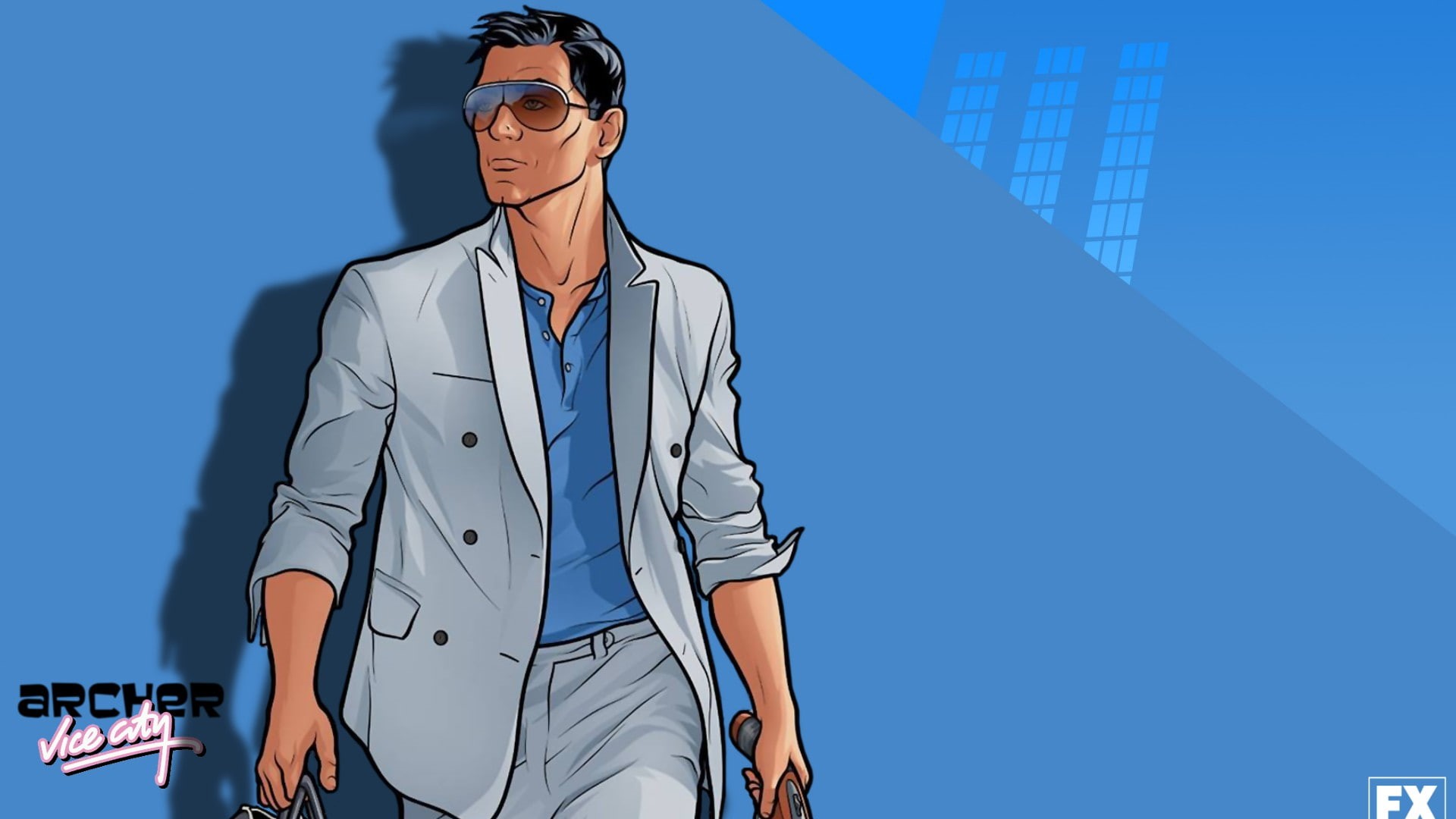 technology, males, occupation, show, clothing, adult, malory, Sterling Malory, sunglasses, men, waist up, young adult, 1920x1080 px, archer, px, hd, glasses, HD Wallpaper