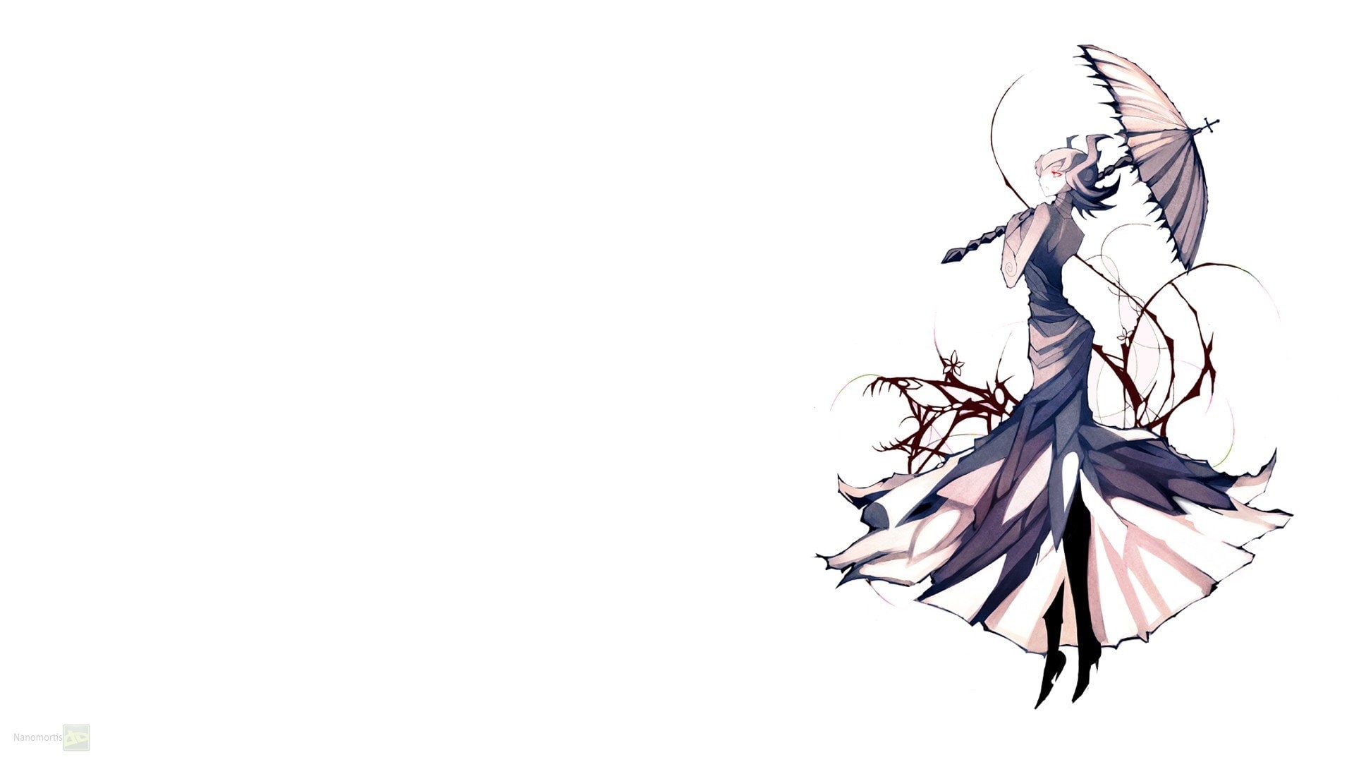 x, 1920x1080 px, hd, original characters, umbrella, px, 1080P, close, nature, art, characters, original, HD Wallpaper