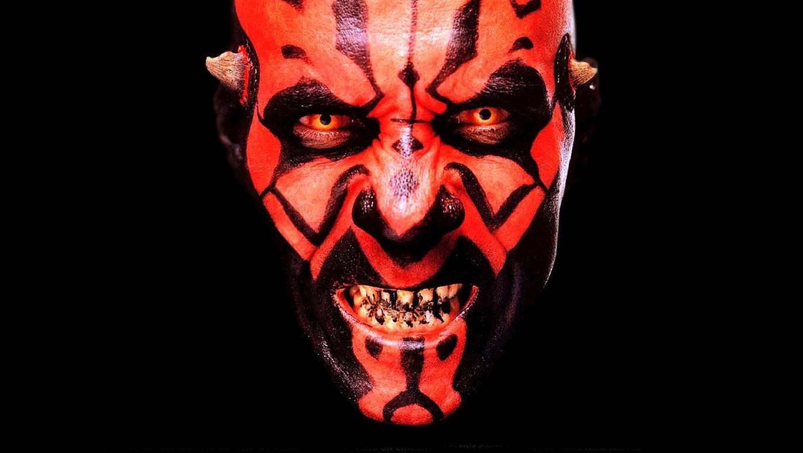 copy space, emotion, portrait, indoors, Darth Maul, red, celebration, people, front view, spooky, demon - fictional character, 720P, halloween, fear, Star Wars, HD Wallpaper