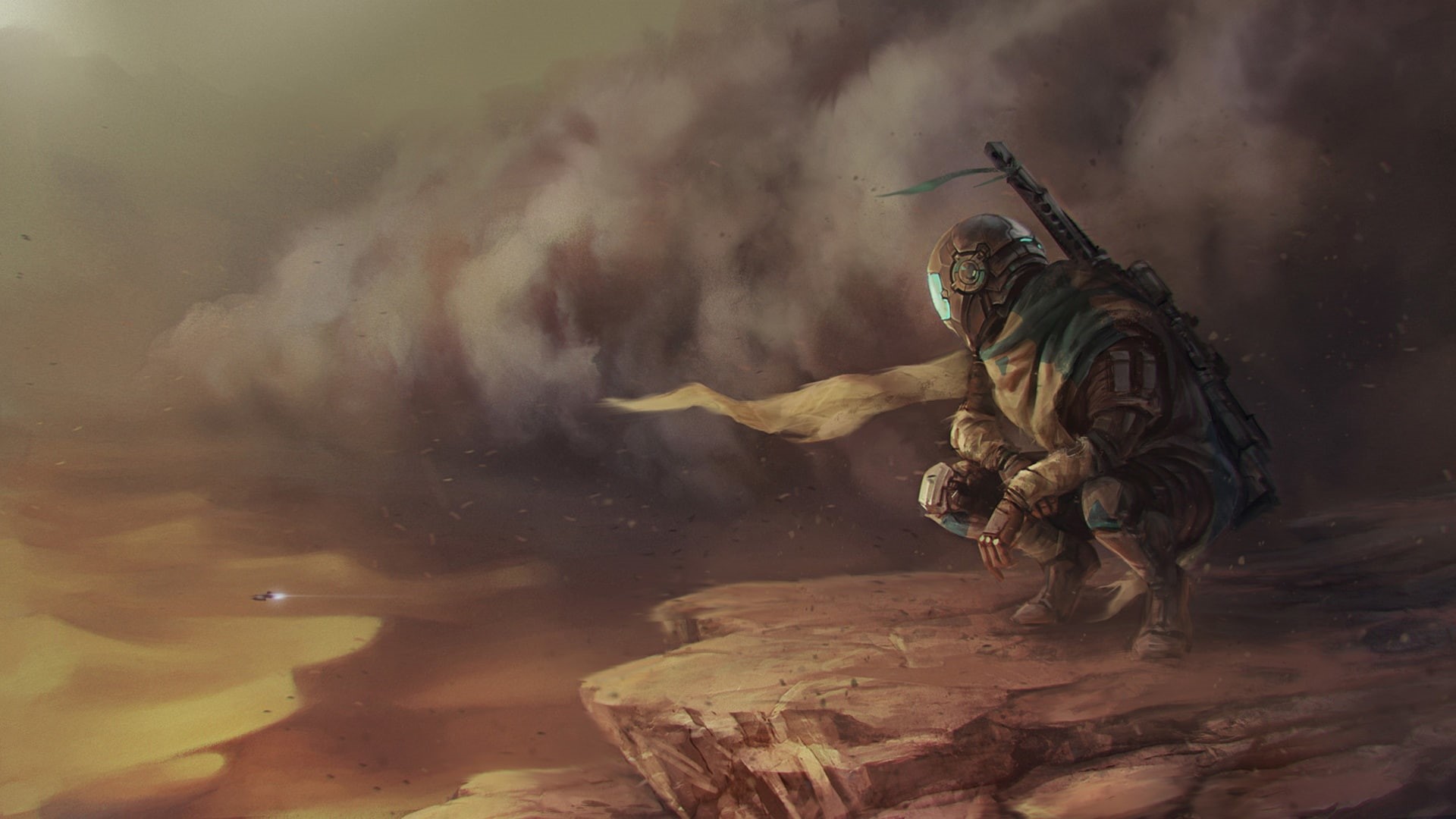 soldier, desert, science fiction, 1080P, bounty hunter, HD Wallpaper