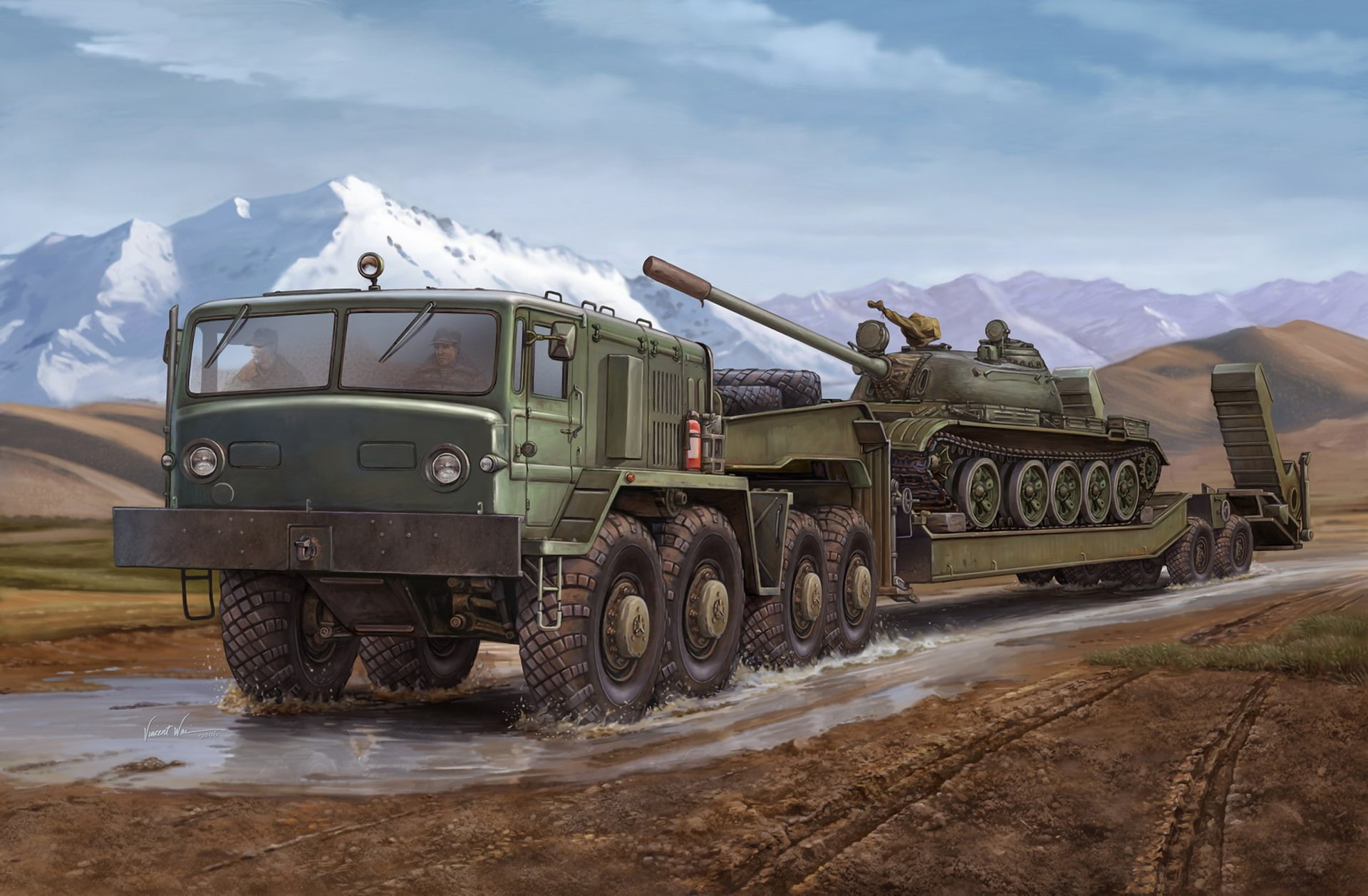 tank, land, military, scenics - nature, Russia, engine, 12-, T-55, cold temperature, mountain, no people, war, snow, beauty in nature, Vincent Wai., HD Wallpaper