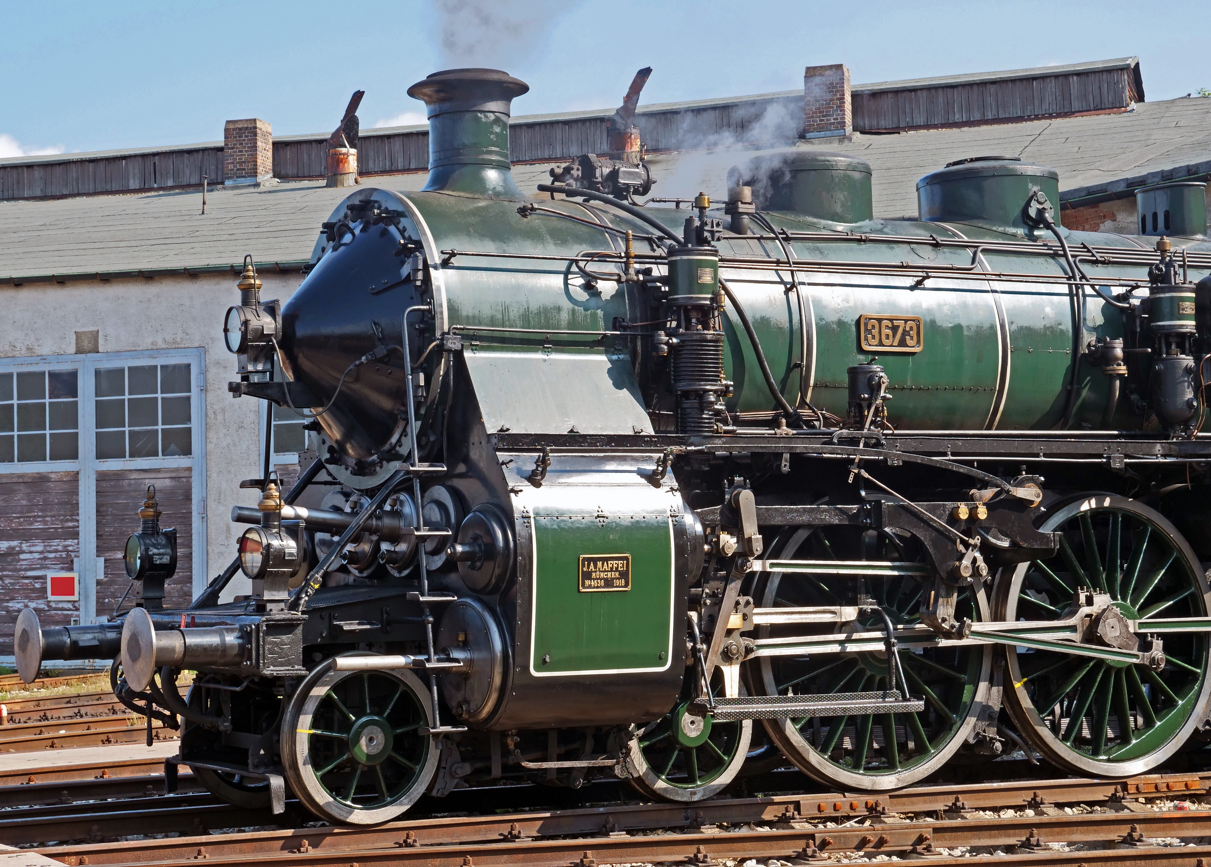 express train, train - vehicle, four-cylinder-composite, metal, steam locomotive, fueled, 4K, transportation, mode of transportation, travel, railway, HD Wallpaper