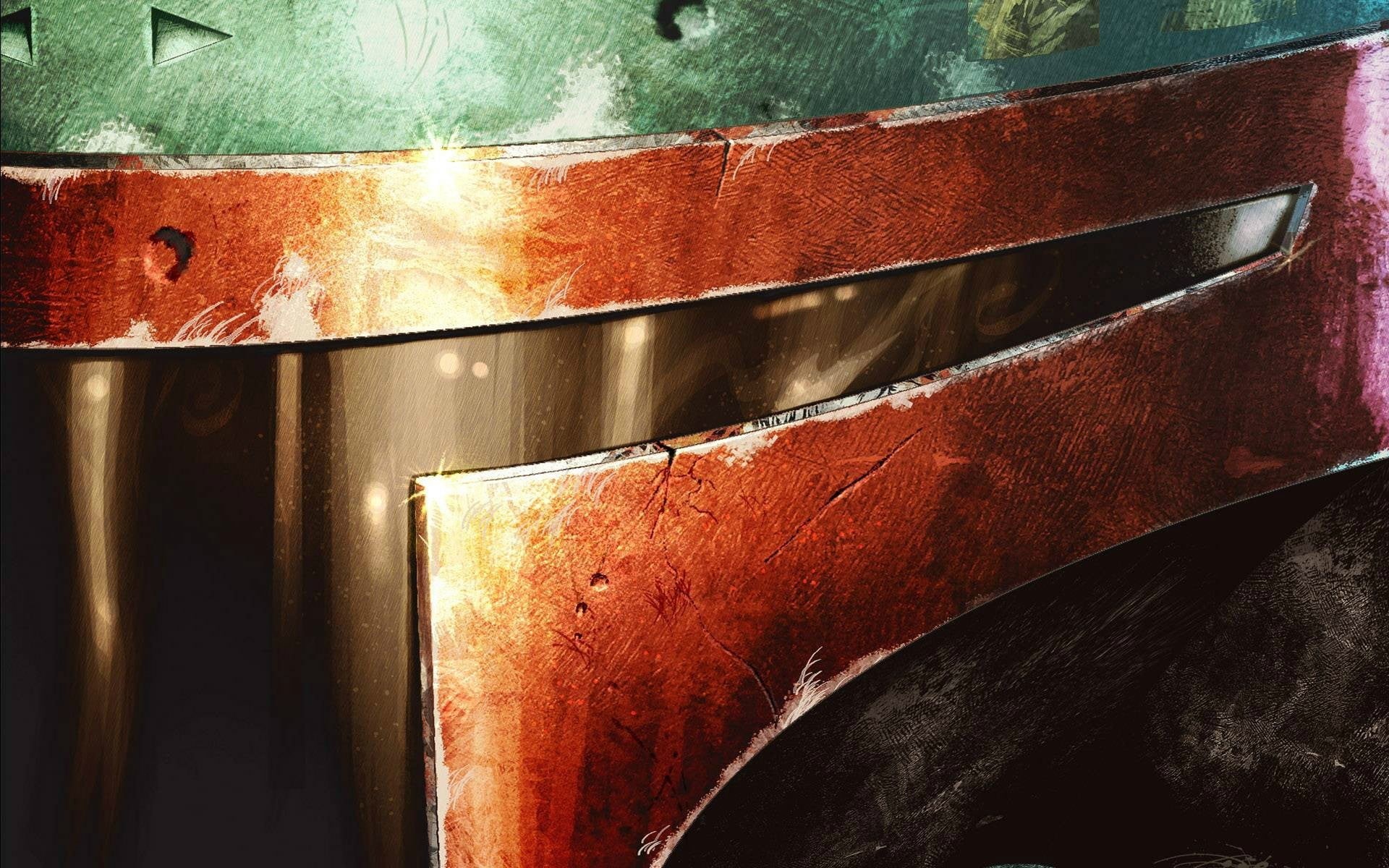 helmet, textured, weathered, rusty, red, Star Wars, pattern, close-up, old, metal, day, green, 1080P, still life, untitled, paint, wall - building feature, HD Wallpaper