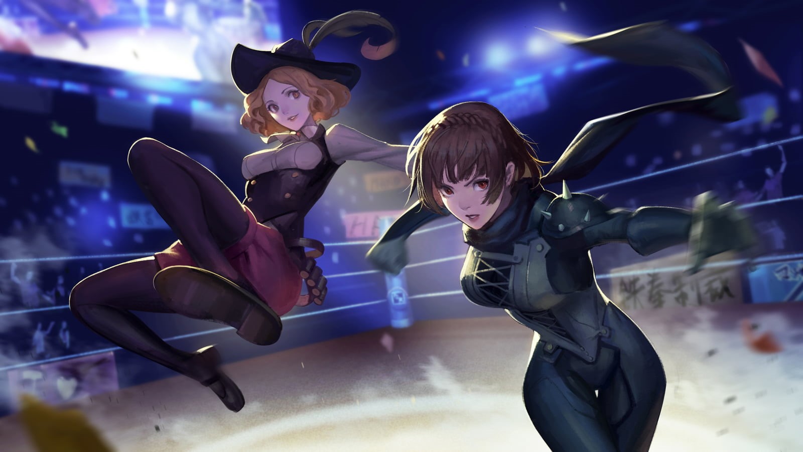 Makoto Niijima, Haru Okumura, Persona 5, anime, anime girls, Zoma Phamoz, 720P, HD Wallpaper
