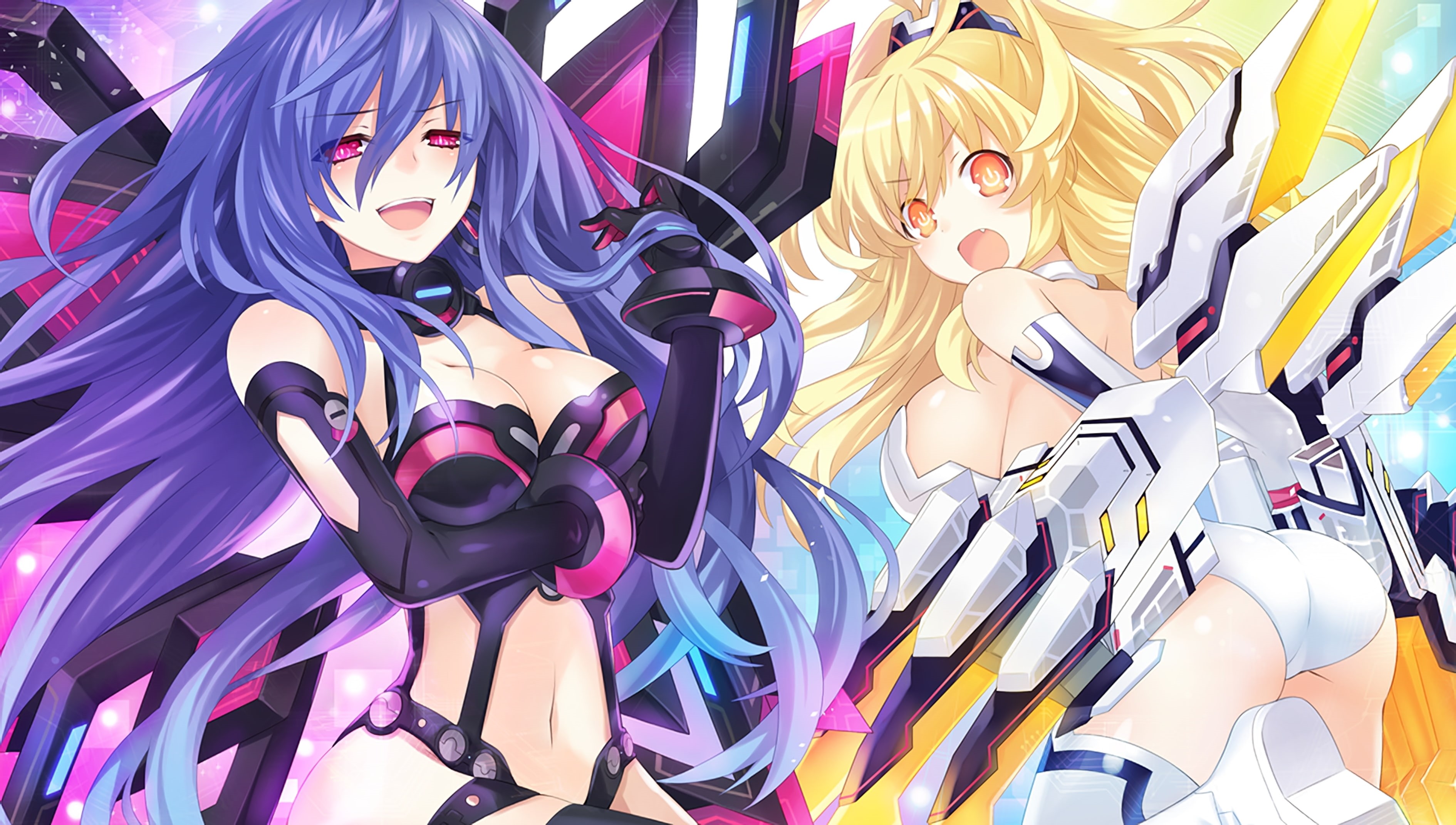 backgrounds, human representation, Anime, indoors, iris heart, choice, 2K, bodysuit, large group of objects, man made, hyperdimension neptunia, sale, collection, HD Wallpaper
