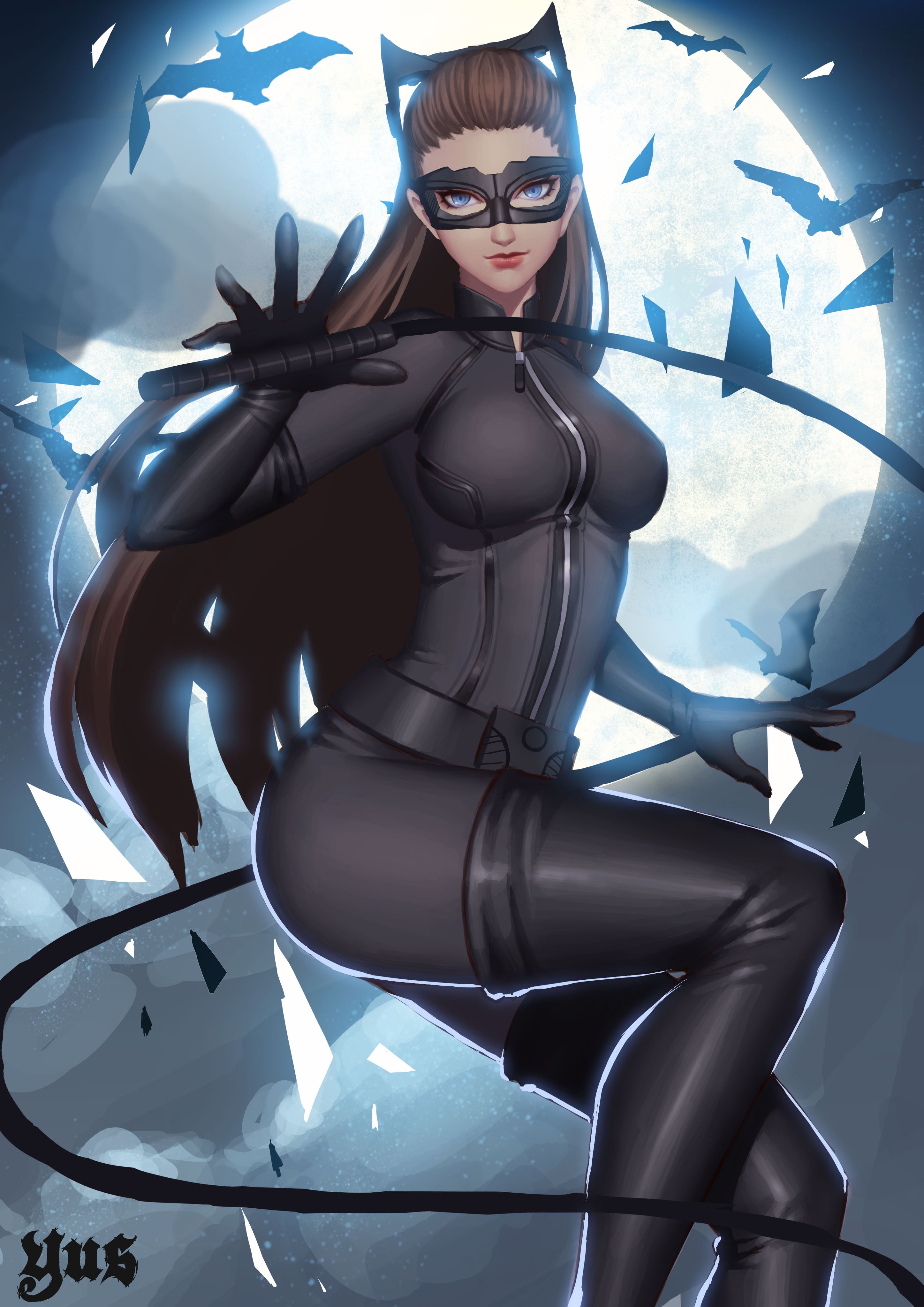 beautiful people, fashion, Batman, blue eyes, futuristic, 4K, young adult, females, beauty, mystery, anime, indoors, technology, beautiful woman, superhero, Phone HD Wallpaper
