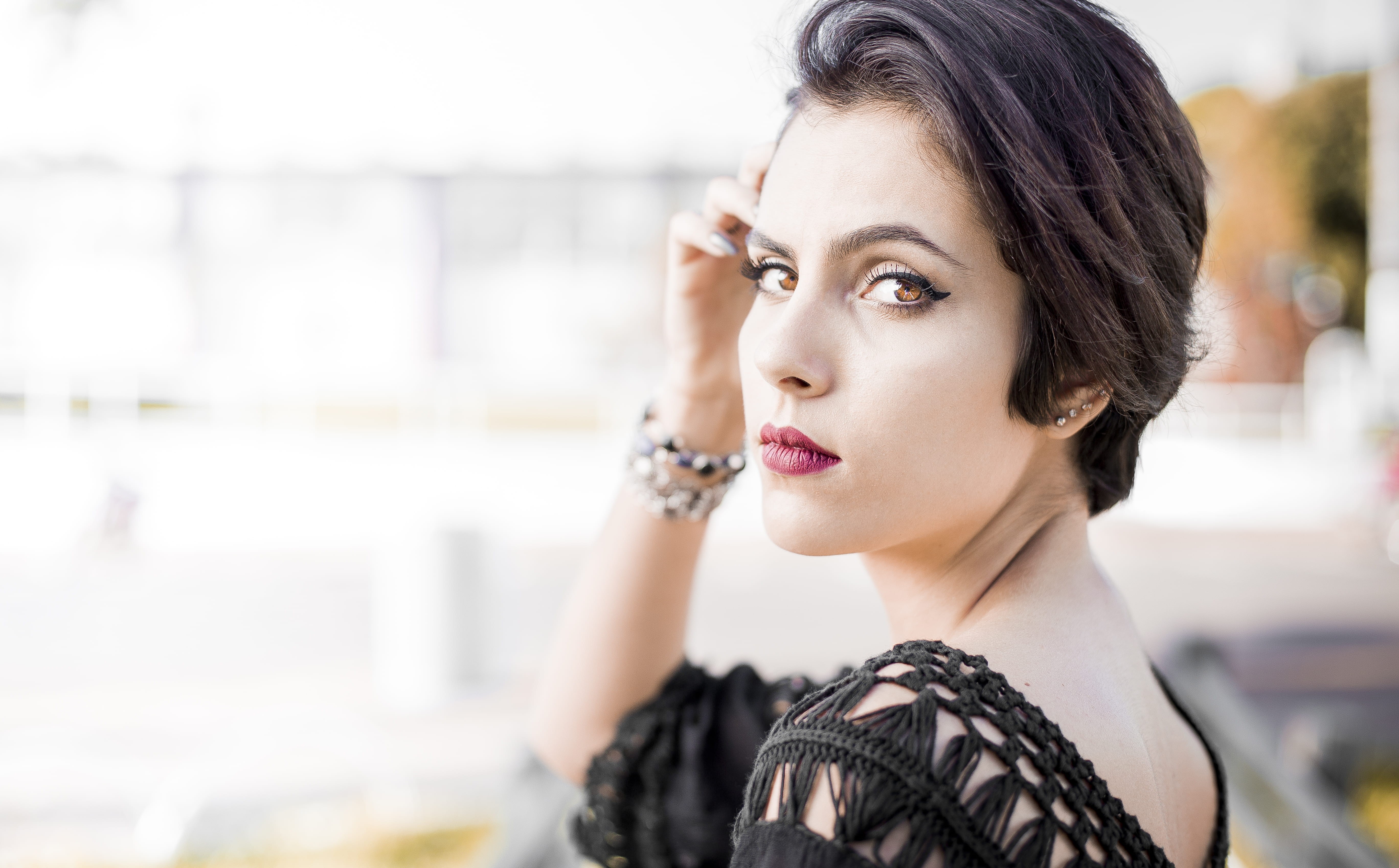 person, adult, style, pretty, contemplation, wear, hairstyle, body part, beautiful woman, elegant, woman, young women, attractive, beauty, glamour, looking away, HD Wallpaper