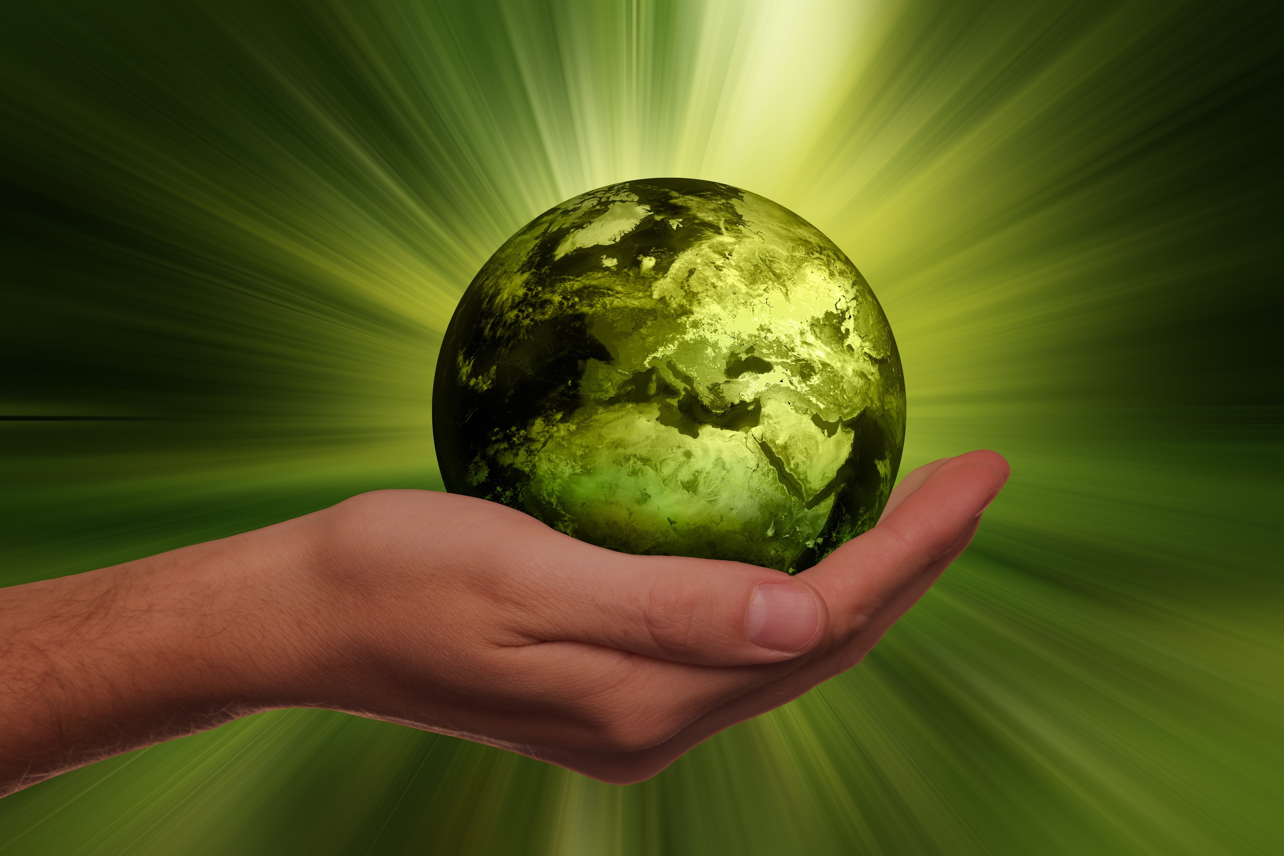 environmental conservation, energy, ecology, planet - space, human hand, eco, sphere, outdoors, planet earth, person, globe, electricity production, human body part, HD Wallpaper