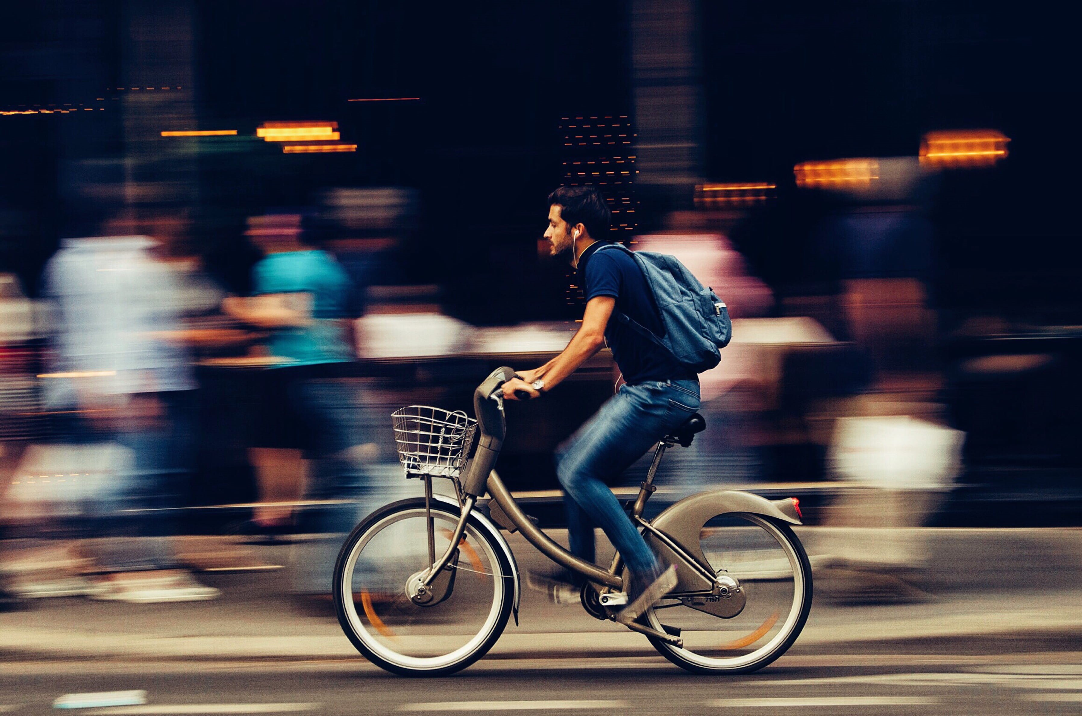 men, people, adult, road, outdoors, bicycle, city, wheel, riding, sport, bike, recreation, blurred motion, activity, city life, motion, athletes, speed, HD Wallpaper