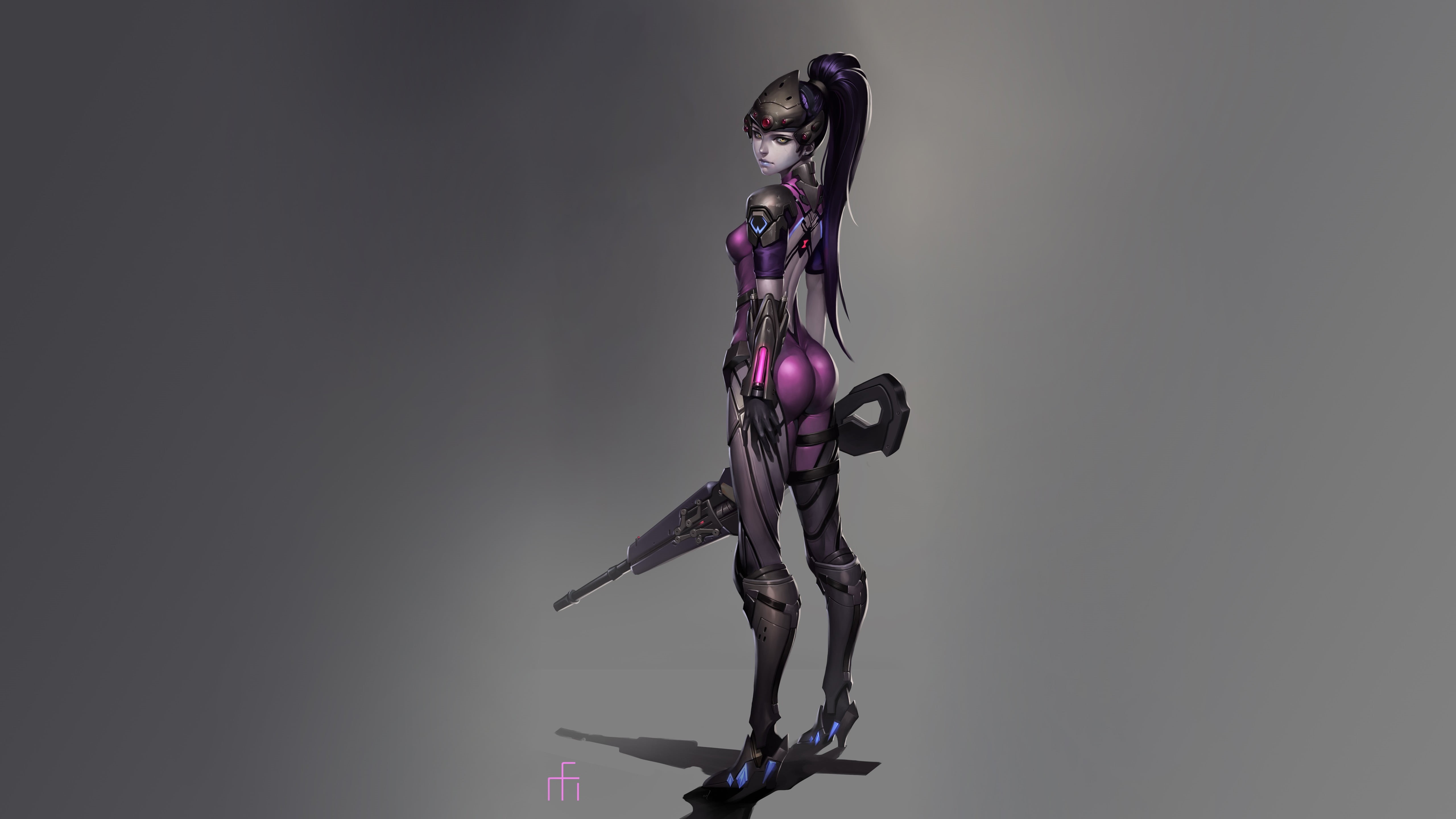 video games, gray, no people, woman, sweet, human representation, food and drink, nature, Widowmaker (Overwatch), close-up, representation, illustration, HD Wallpaper