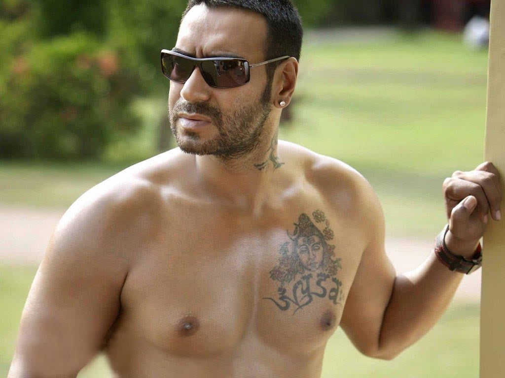 devgn, 480P, tattoo, real people, young men, outdoors, beard, focus on foreground, chest, Bollywood Celebrities, leisure activity, men, portrait, young adult, HD Wallpaper