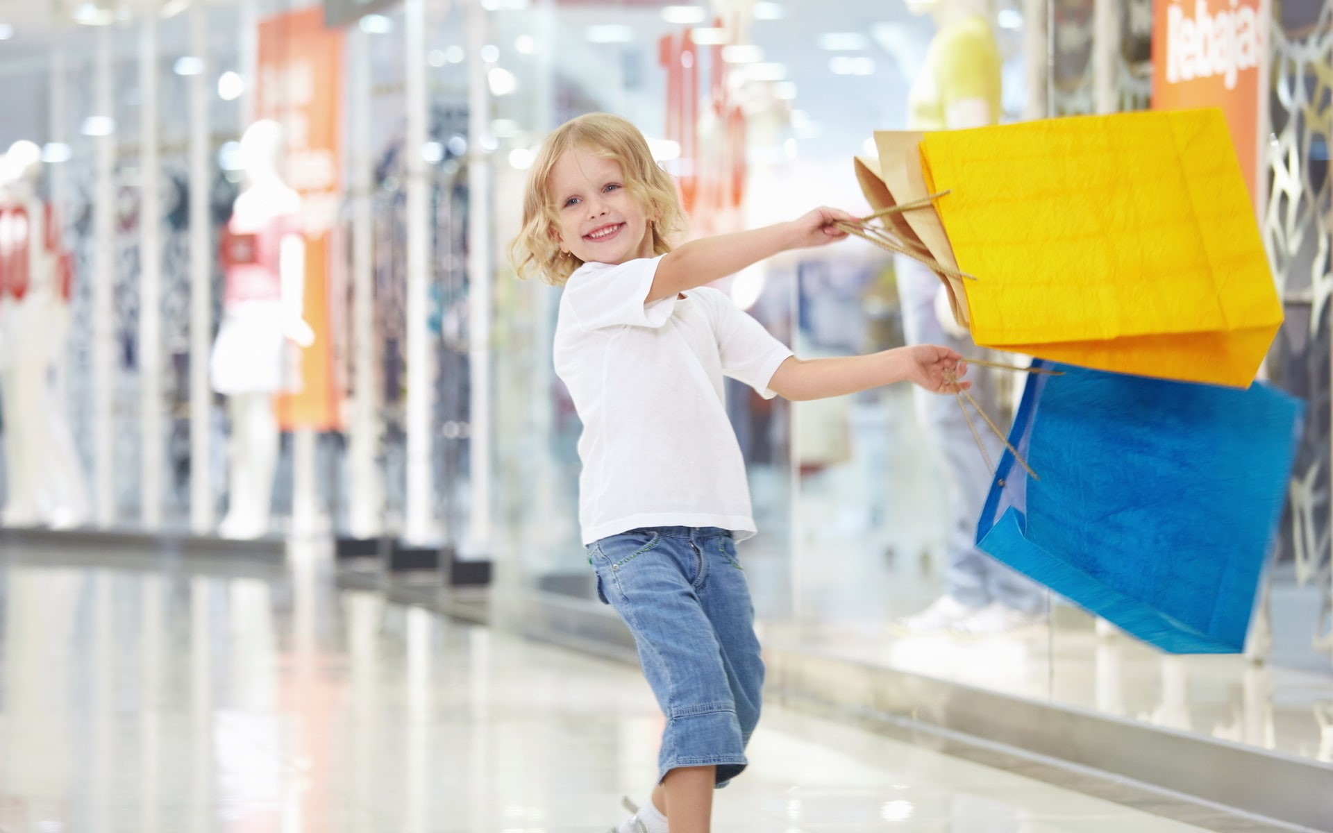 1080P, cheerful, boy, shopping, Baby, HD Wallpaper