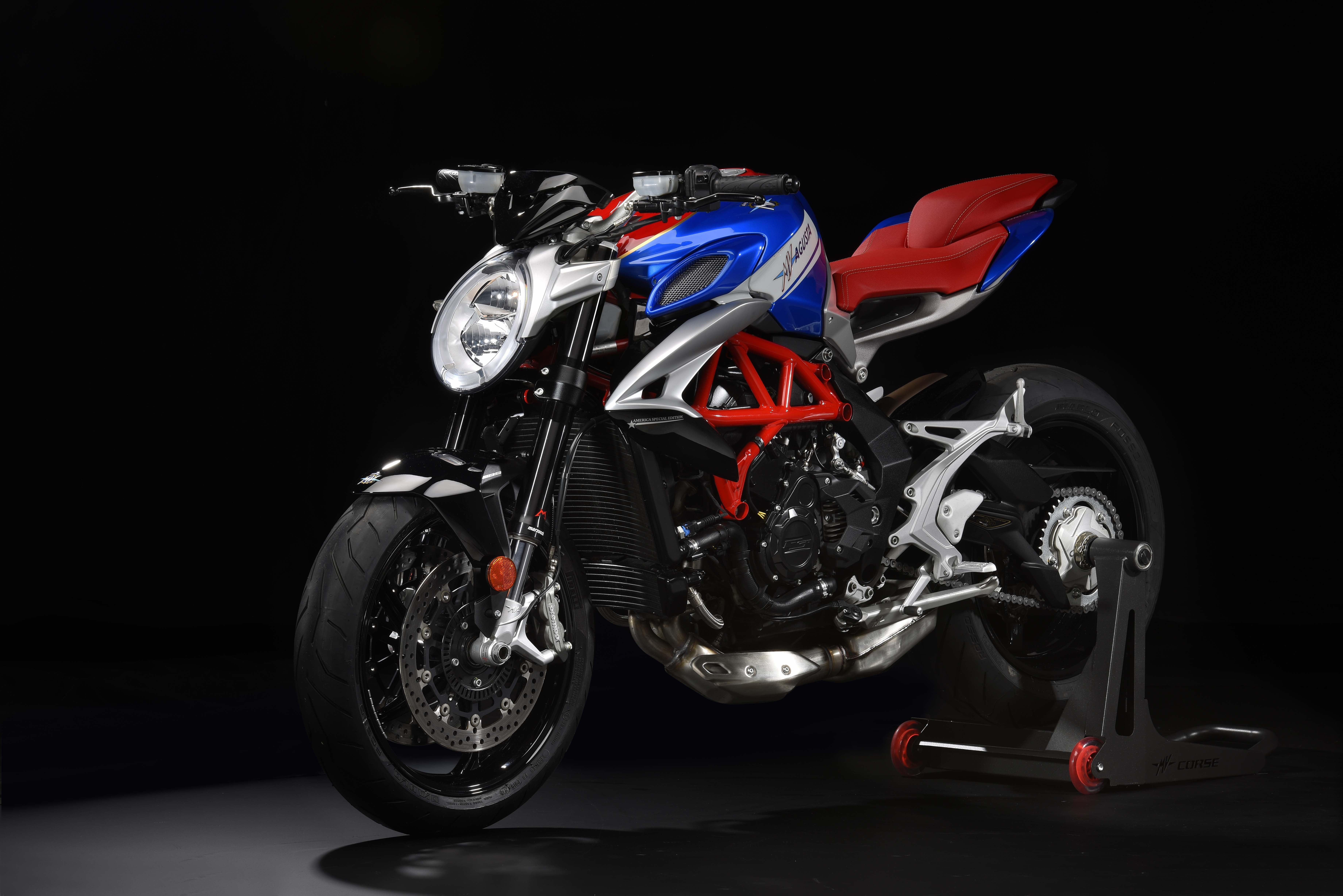 stand, red, black, paddock, 4K, gray, Special Edition, sports, 5K, bike, MV Agusta Brutale 800 America, HD Wallpaper