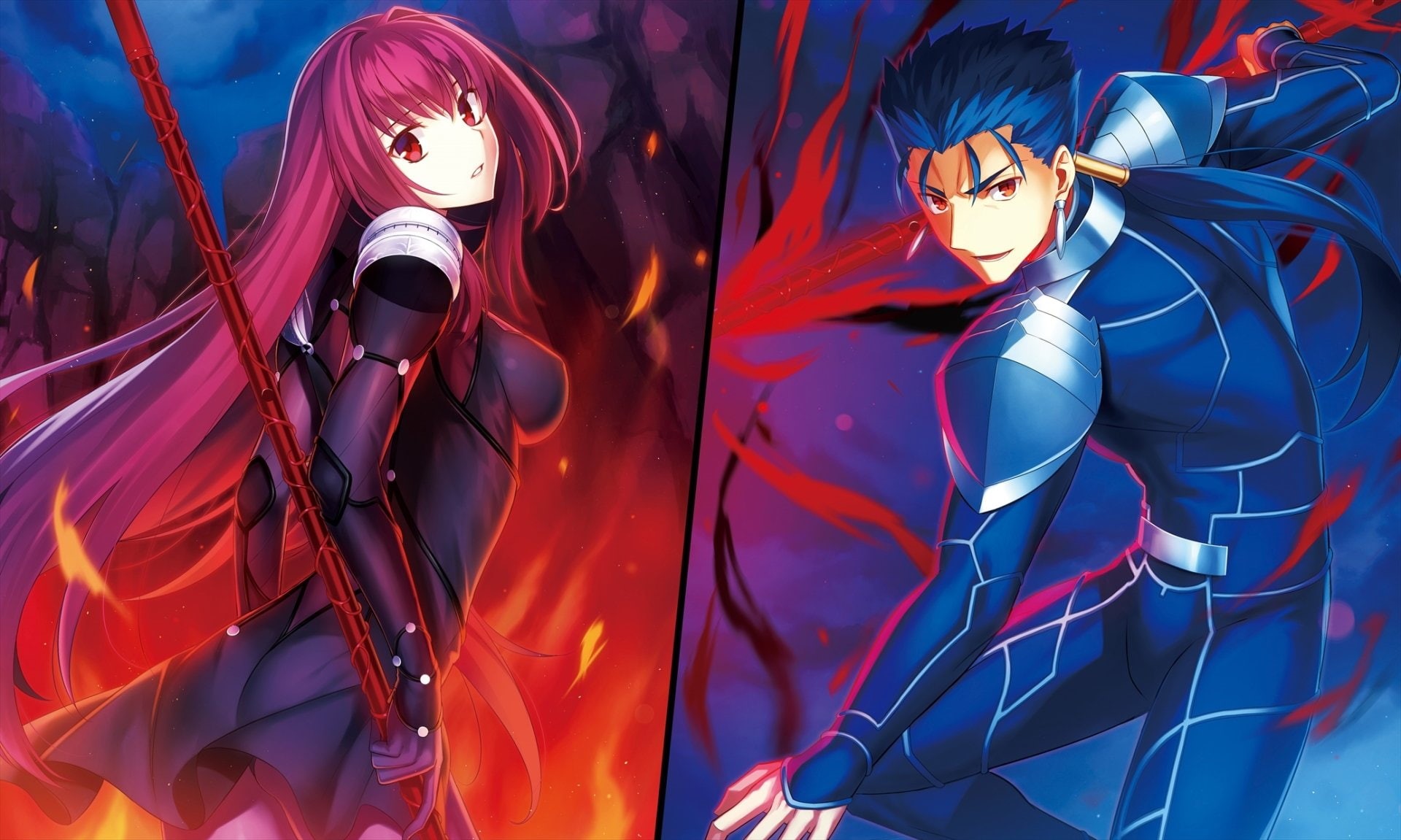 clothing, orange color, Lancer (Fate/Stay Night), security, safety, group, focus on foreground, day, red, outdoors, Sukasaha, close-up, nature, full frame, HD Wallpaper